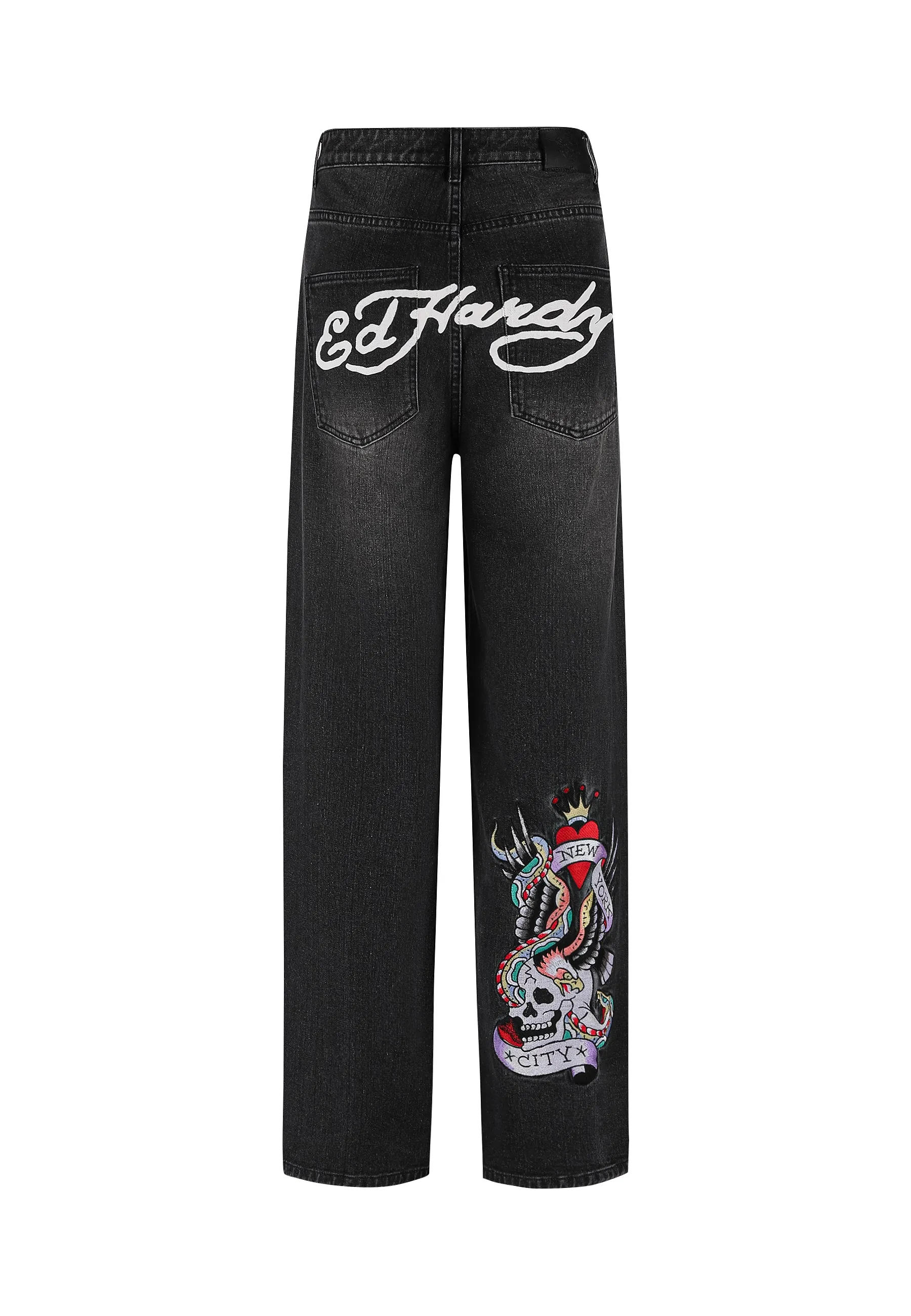 Mens Nyc Skull Xxtra Denim Trousers Jeans - Black Stretch Fit Denim Any Occasion