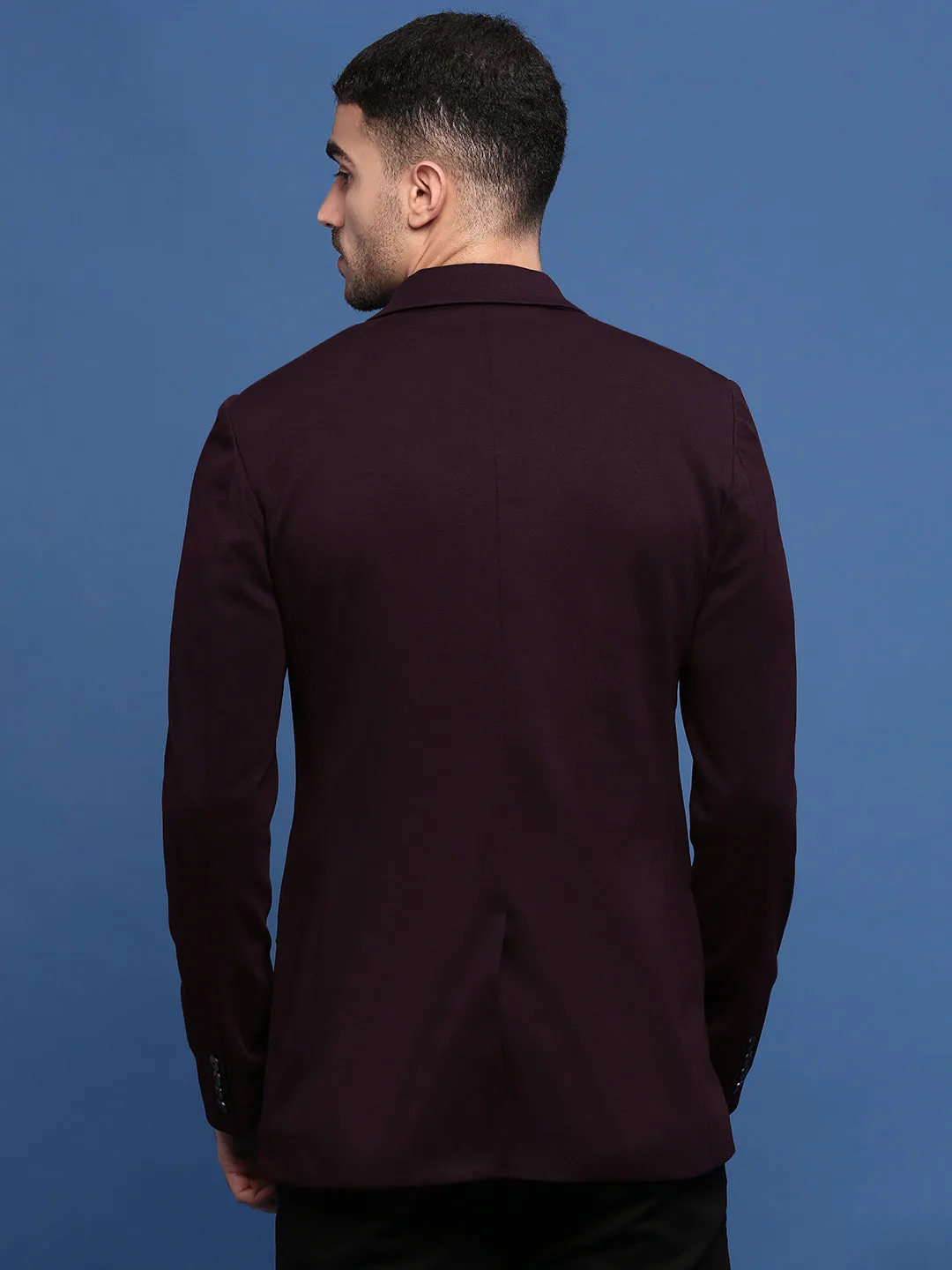 All Weather Protection Men's Purple Slim Fit Single Breasted Blazer