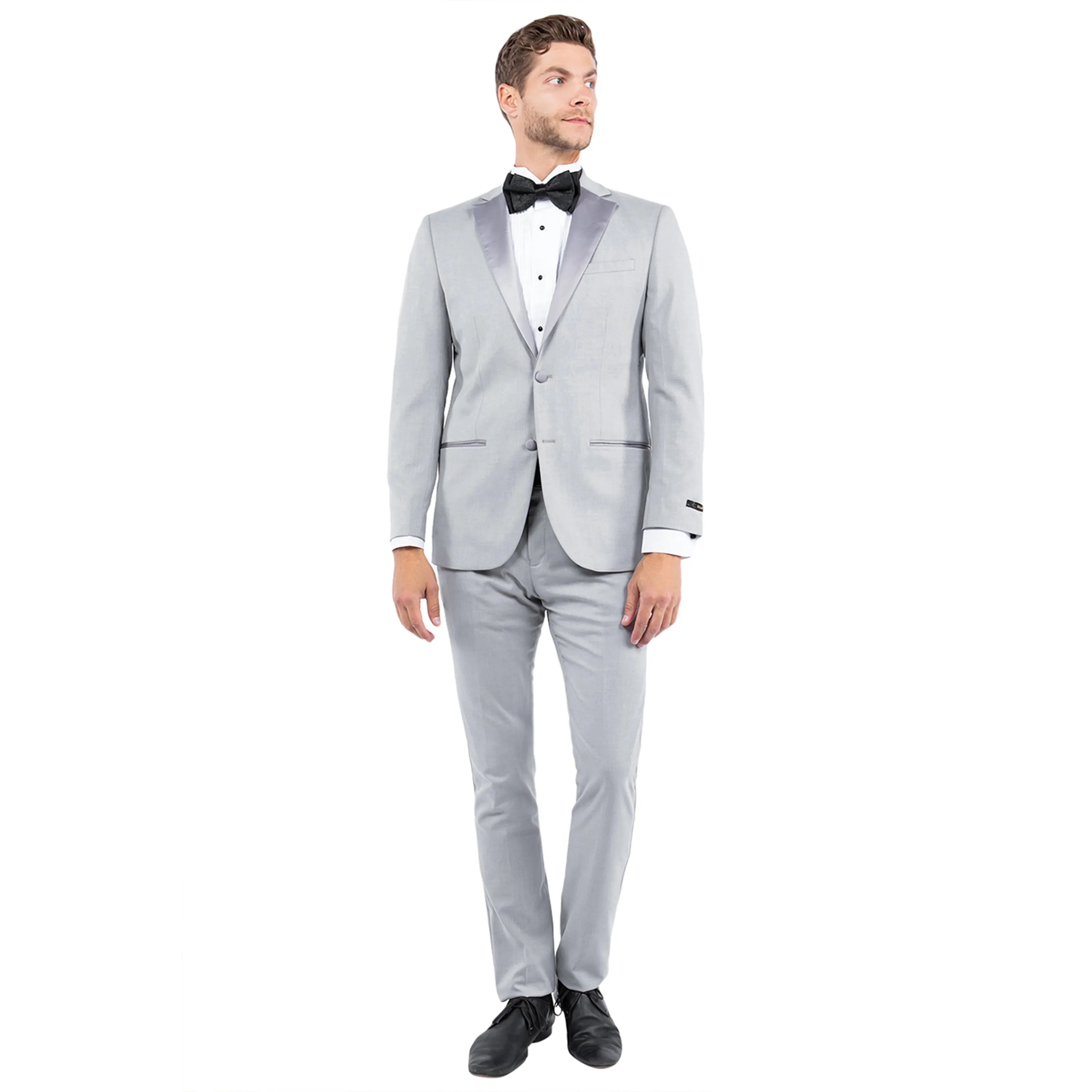 ShrinkResistantFabric Men's Tailored-Fit Suits Separates Tuxedo Jacket w/ Notch Lapel