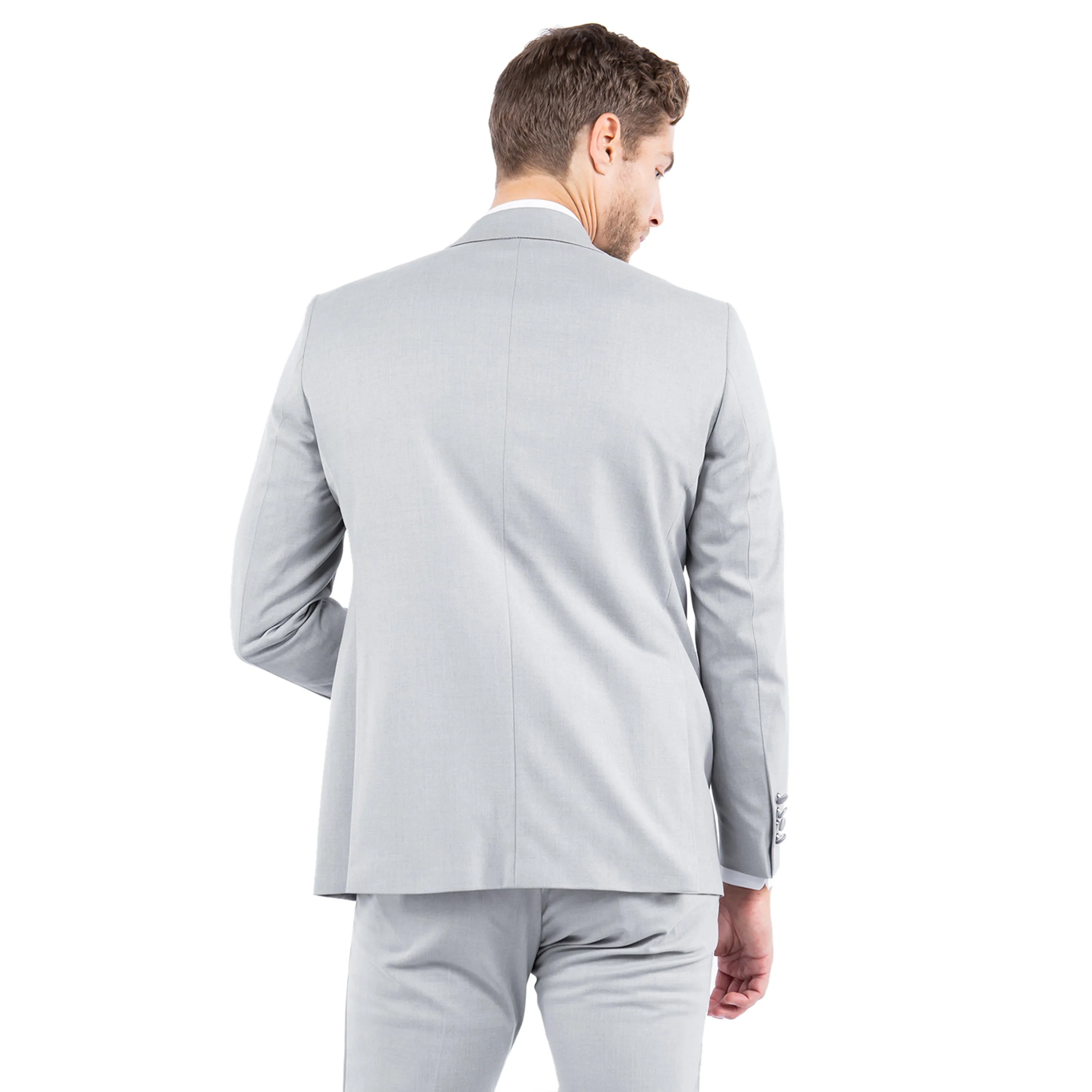 Mesh Ventilation Panels AllPurposeFastening Men's Tailored-Fit Suits Separates Tuxedo Jacket w/ Notch Lapel