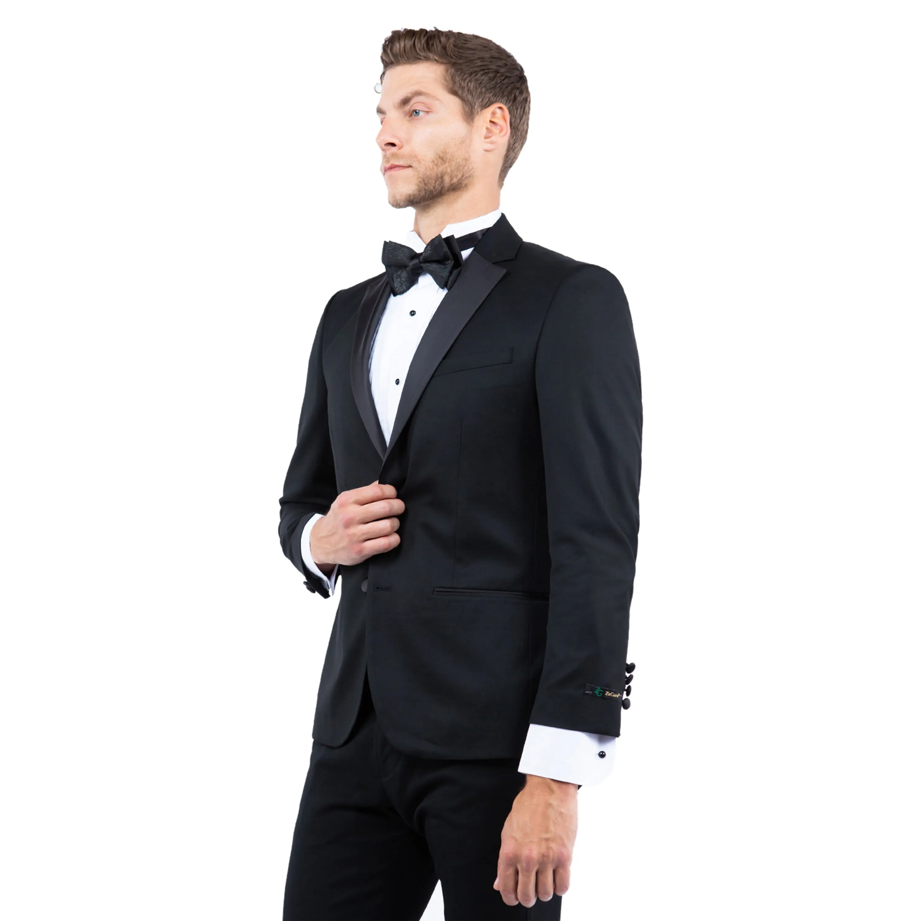 Men's Tailored-Fit Suits Separates Tuxedo Jacket w/ Notch Lapel Functional Piece ThermalInsulation