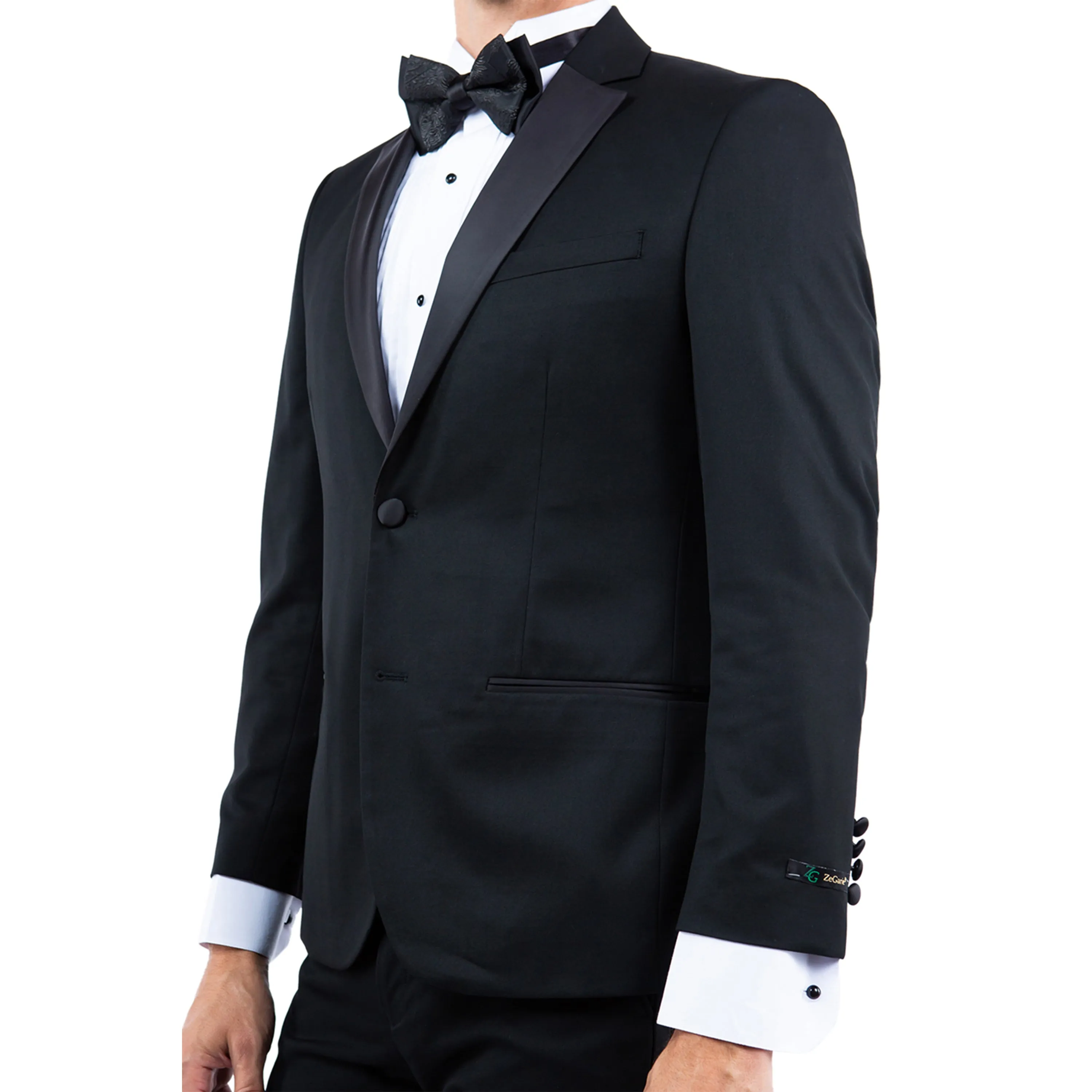 Balanced Insulation Men's Tailored-Fit Suits Separates Tuxedo Jacket w/ Notch Lapel
