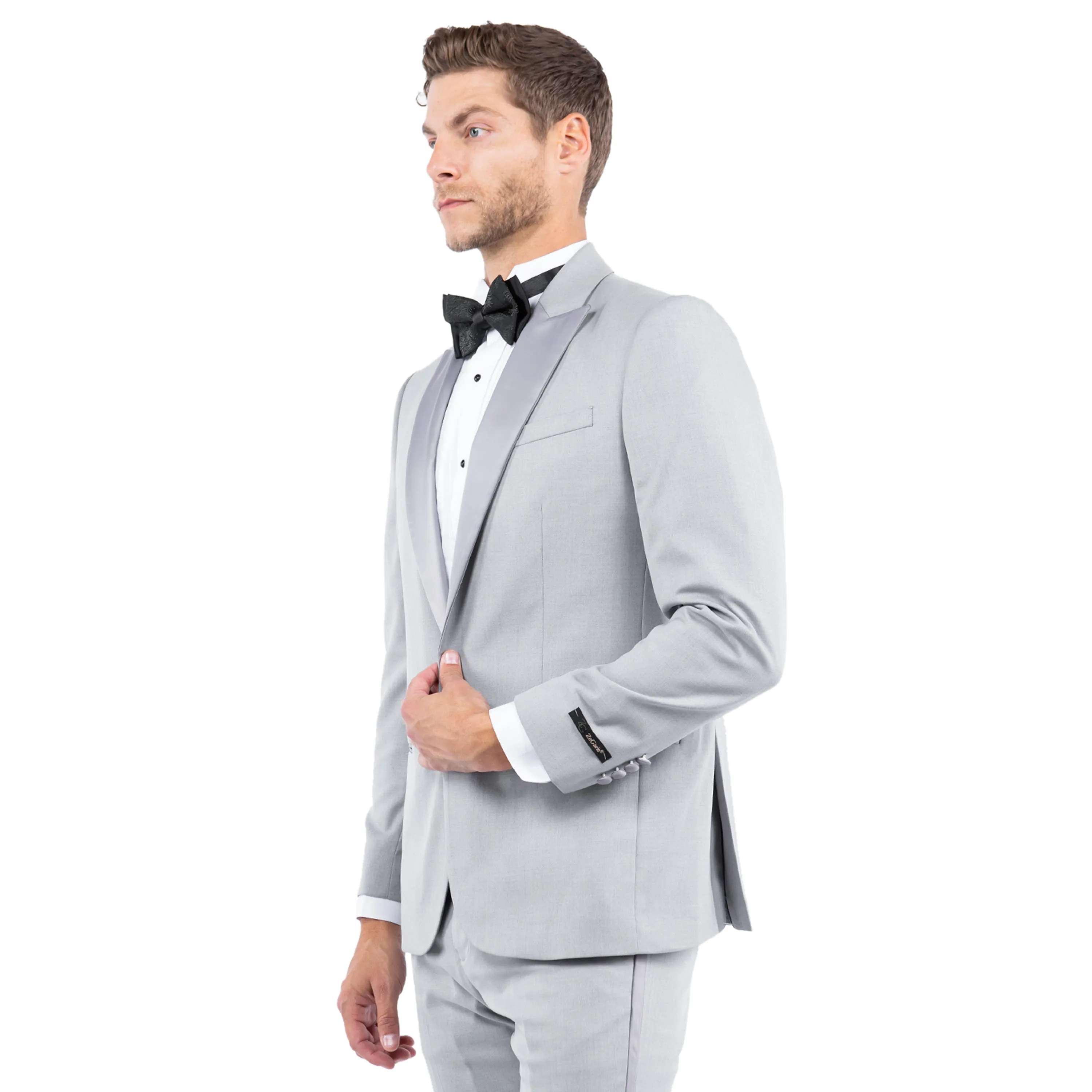 Men's Tailored-Fit Suits Separates Tuxedo Jacket w/ Peak Lapel Modern Fit Extra Layer Piece