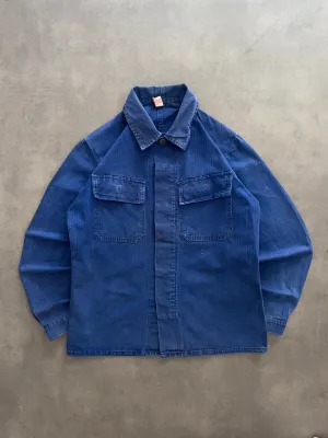 1980s French Shirt (M) color block Geometric Print