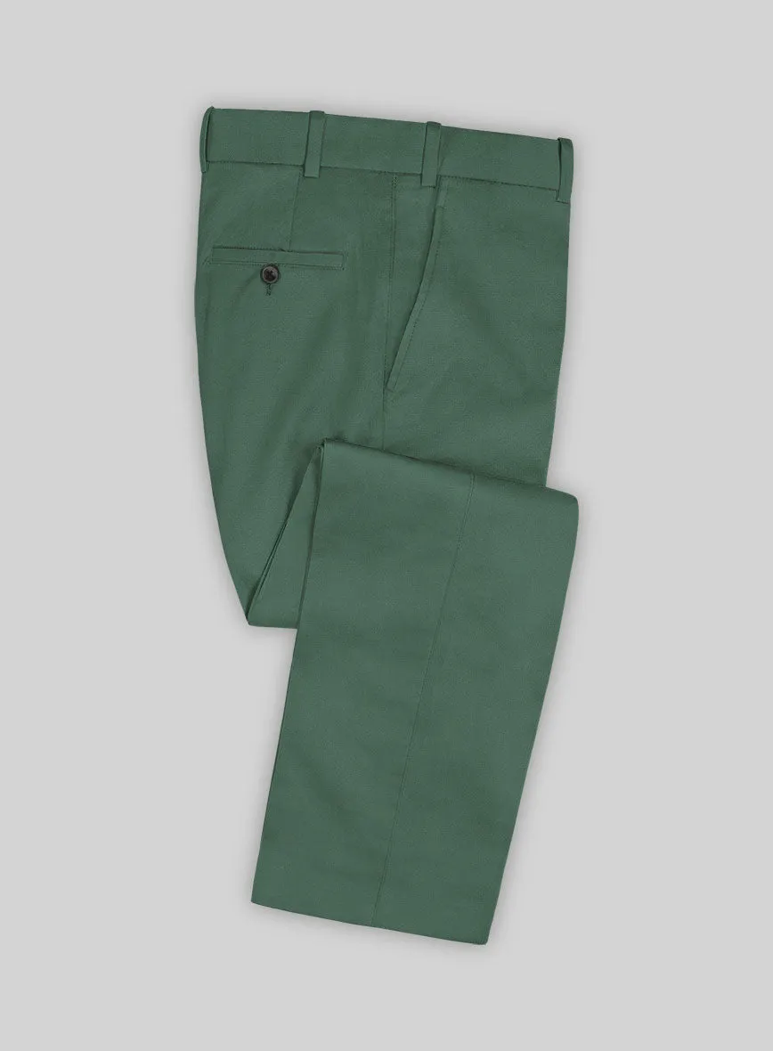 Easy Motion Italian Spring Green Cotton Stretch Pants