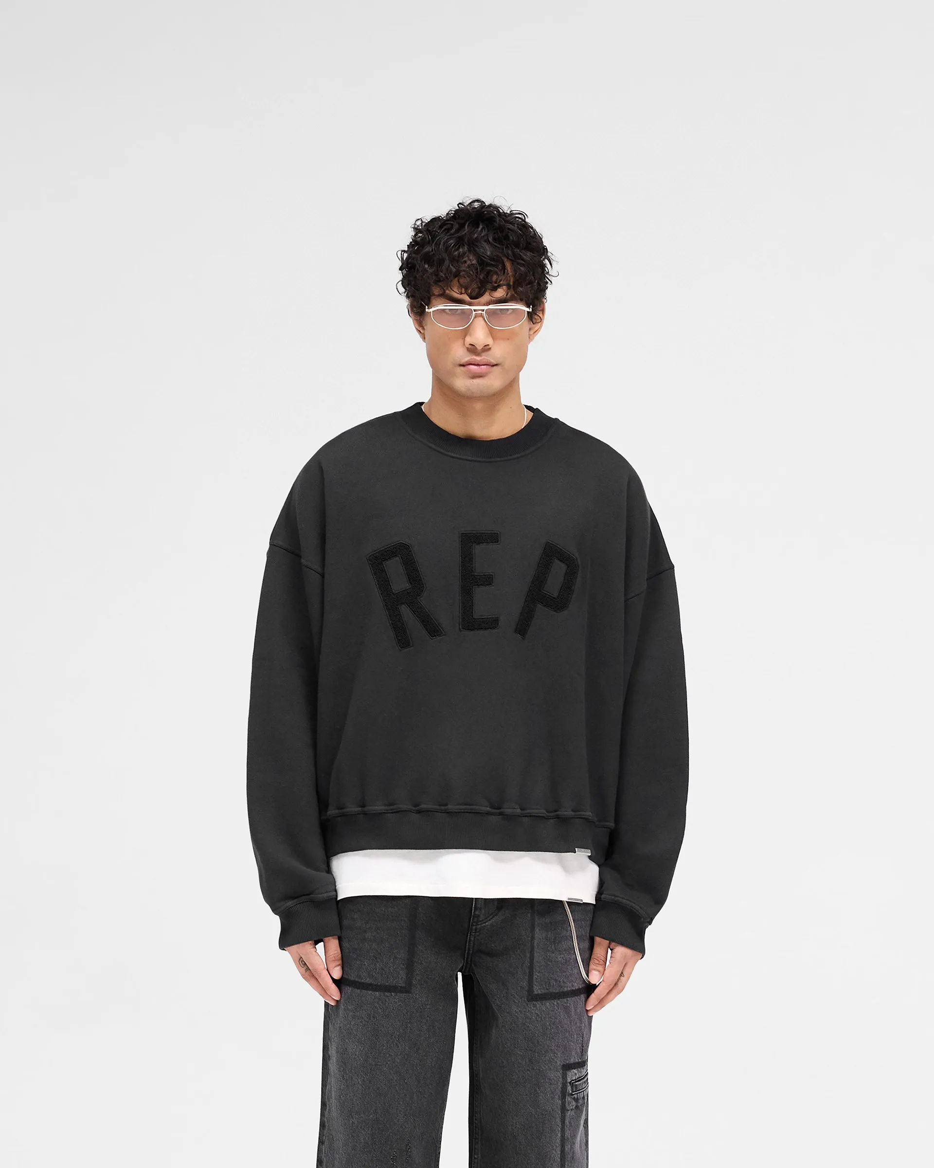 Rep Applique Sweater - Off Black product market share Minimal Staple