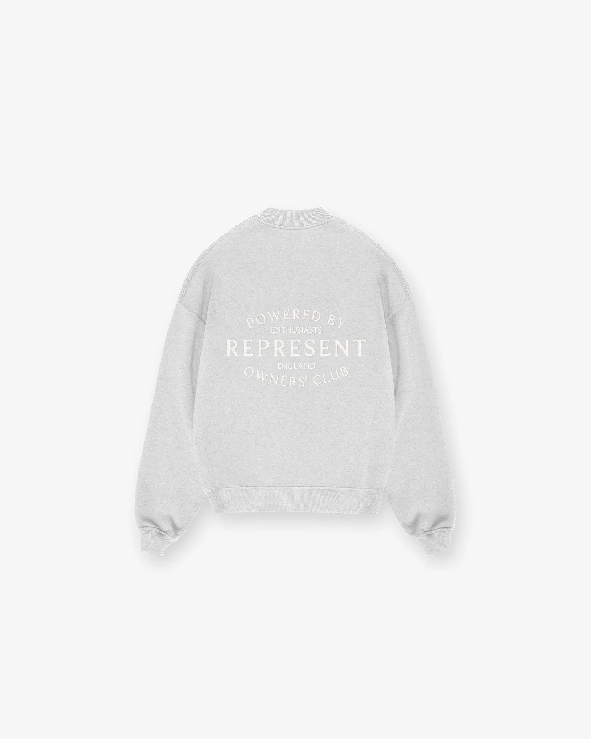 Shiny Finish product hat style statement Represent Owners Club Stamp Sweater - Ash Grey