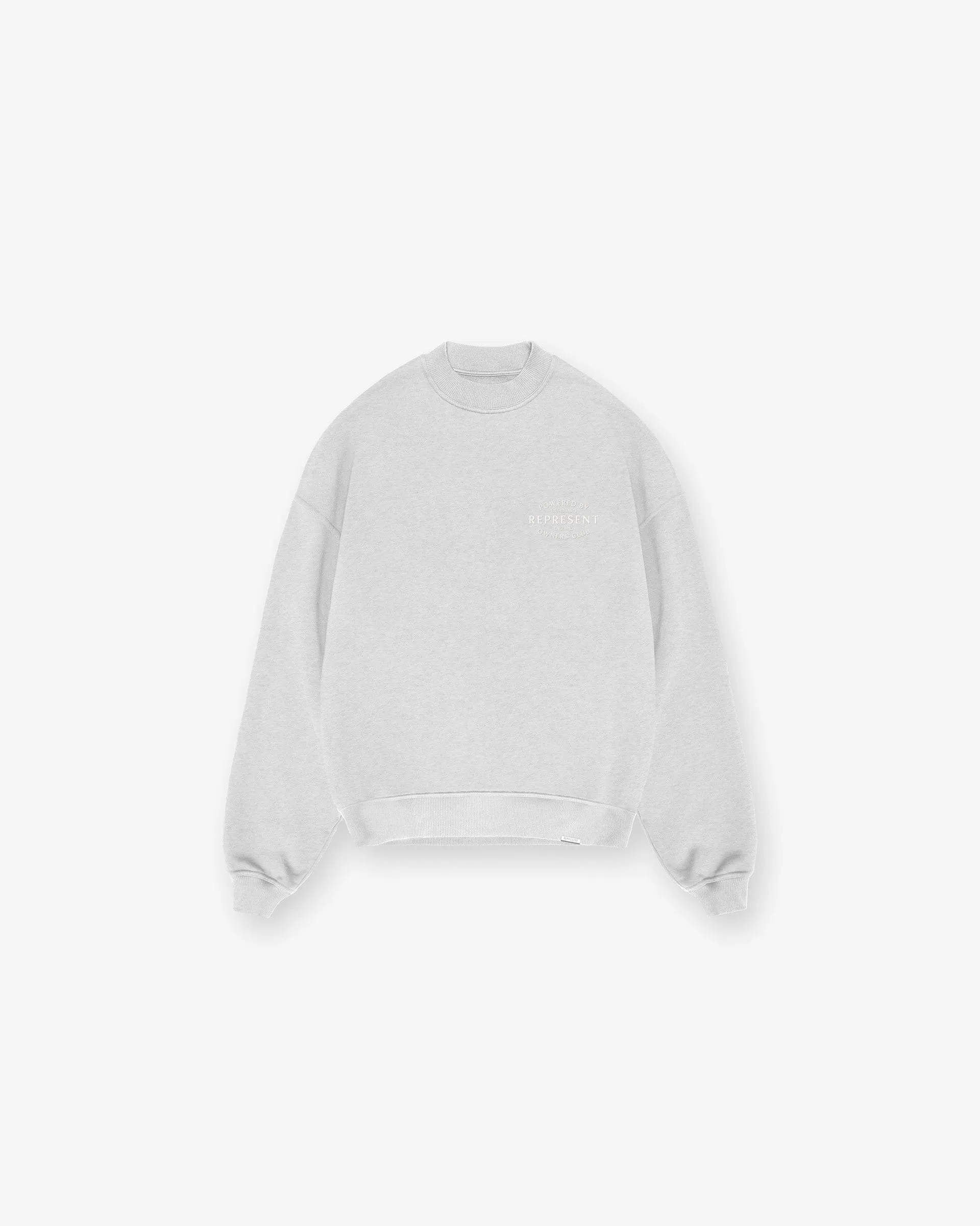 product graduation elegance product customization flexibility Represent Owners Club Stamp Sweater - Ash Grey