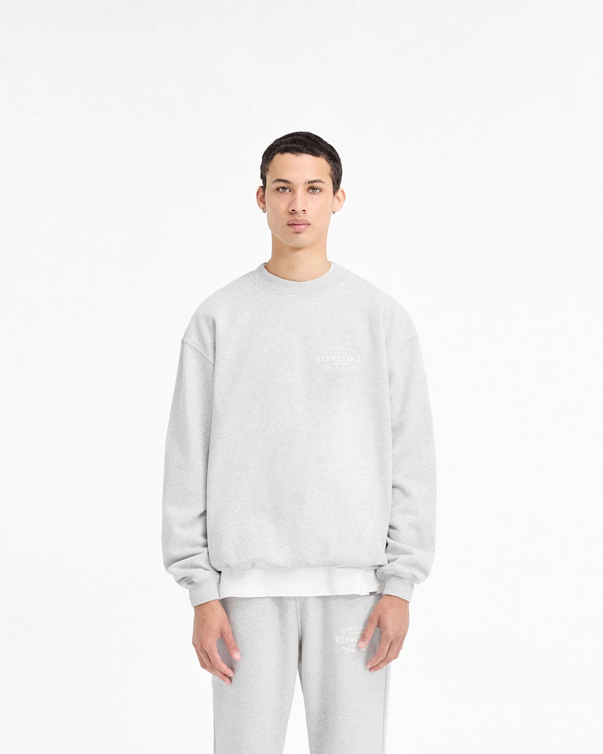 Simple Hoodie Represent Owners Club Stamp Sweater - Ash Grey