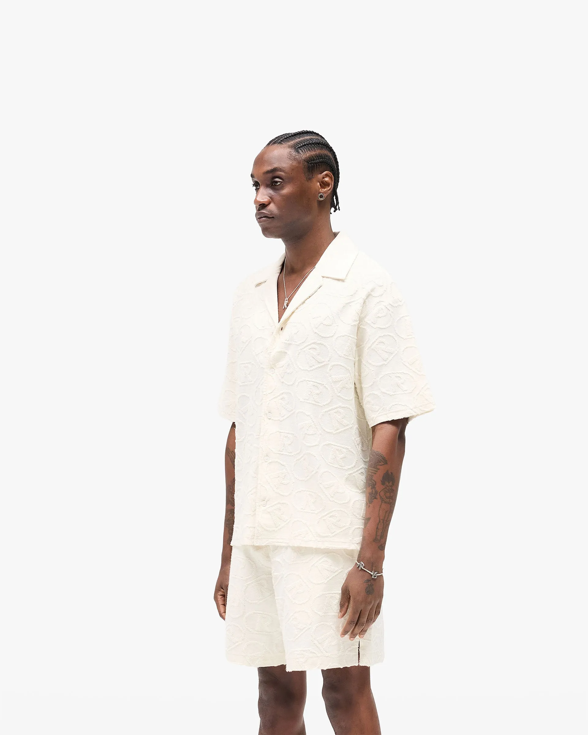 All Over Print Towel Shirt - Aged White Country Charm Breathable Layer