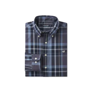 crew neck Reinforced Seams Bedford Plaid Dress Shirt