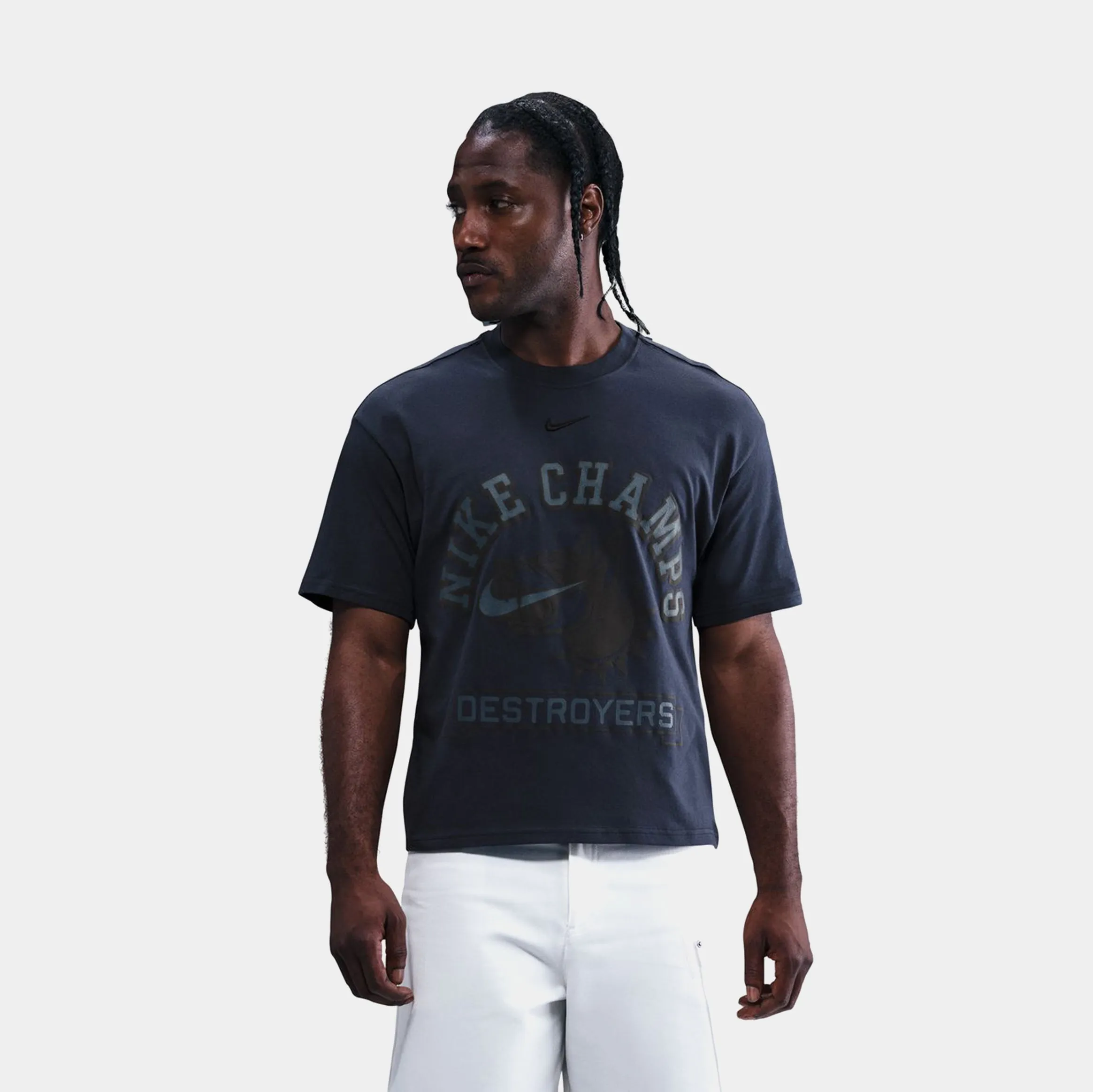 Garment Dyed Comfy Choice NSW Champs Graphic Mens Short Sleeve Shirt (Navy/Black)