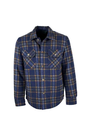 Carry Ease MJ001 - Men's Check Padded Overshirt - NAVY