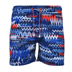 Quick Absorption Moda Bandidos Osciallte Blue Red Swim Short Men