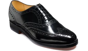 Rubber Outsole Traction Boardroom Ready Padstow - Black Hi-Shine