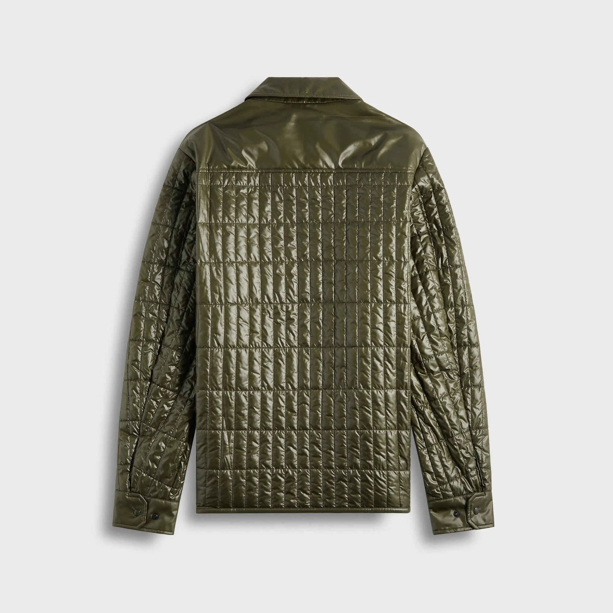 Moncler Madiere Shirt Jacket - Olive Green Zippered Pockets Modular Layering