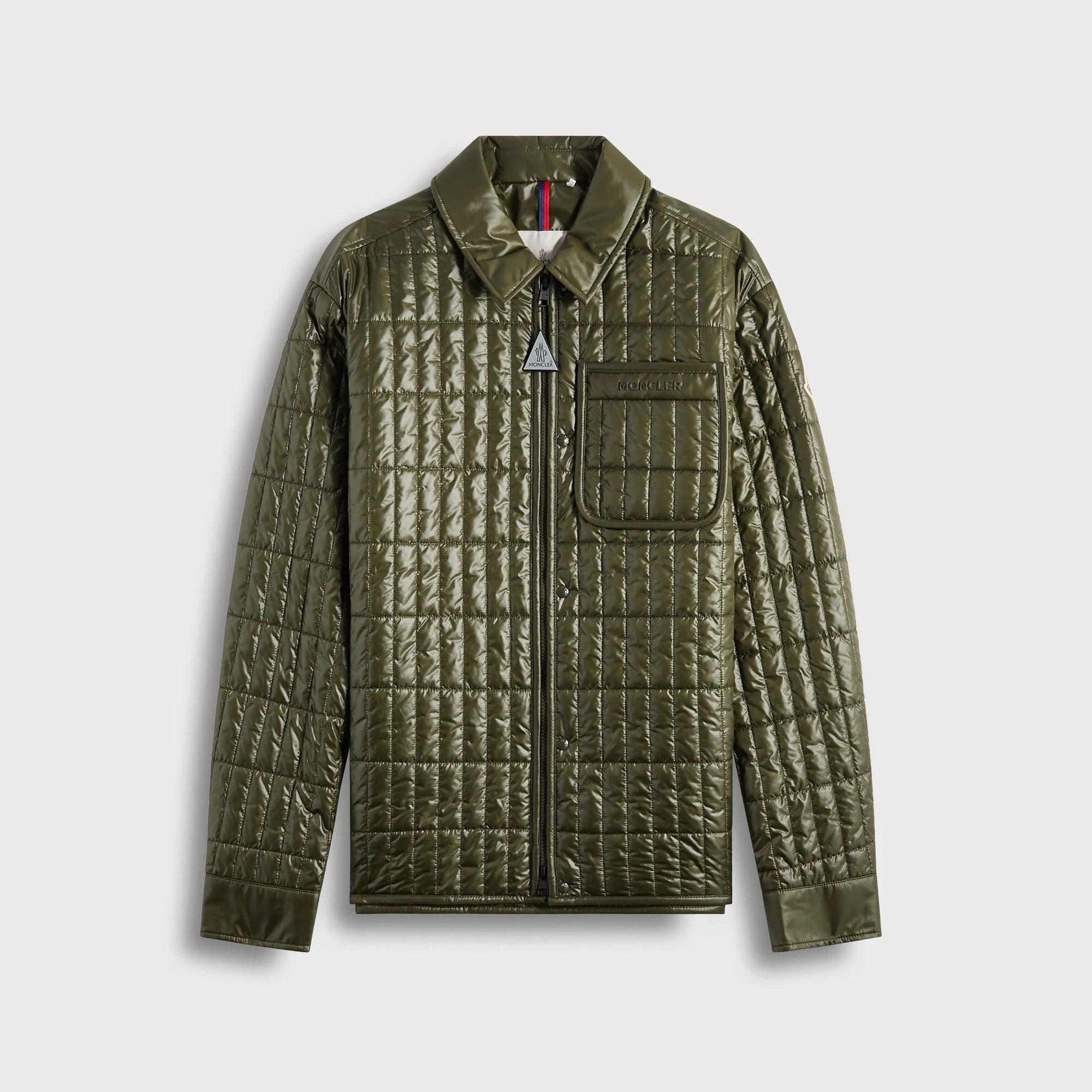 Recycled Polyester SeamSealed Edges Moncler Madiere Shirt Jacket - Olive Green