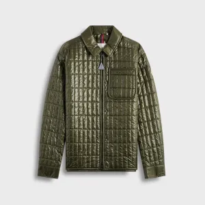Recycled Polyester SeamSealed Edges Moncler Madiere Shirt Jacket - Olive Green