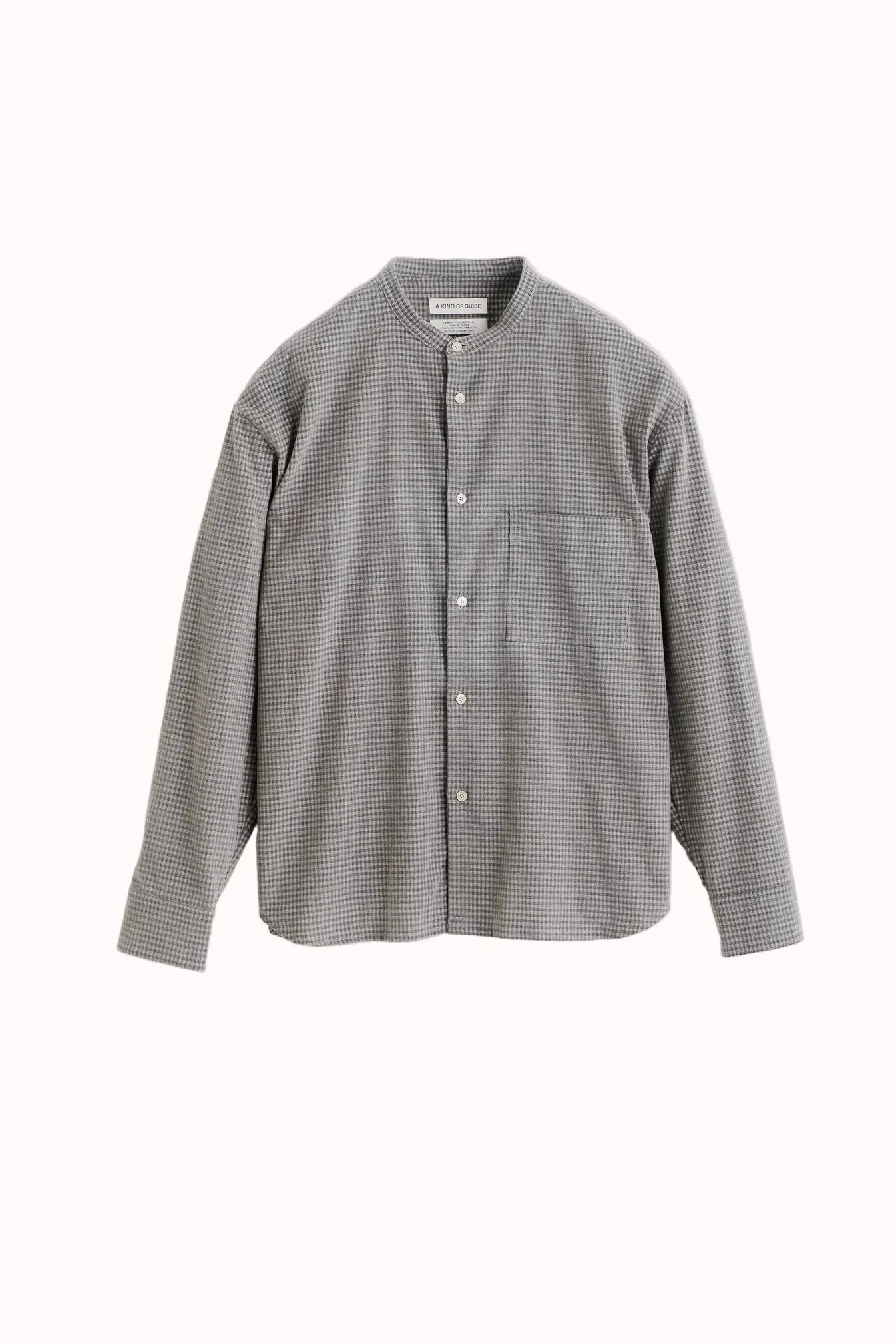 Trendy Pattern Casual Design A Kind of Guise Seifur Cotton Corduroy Check Shirt: Grey