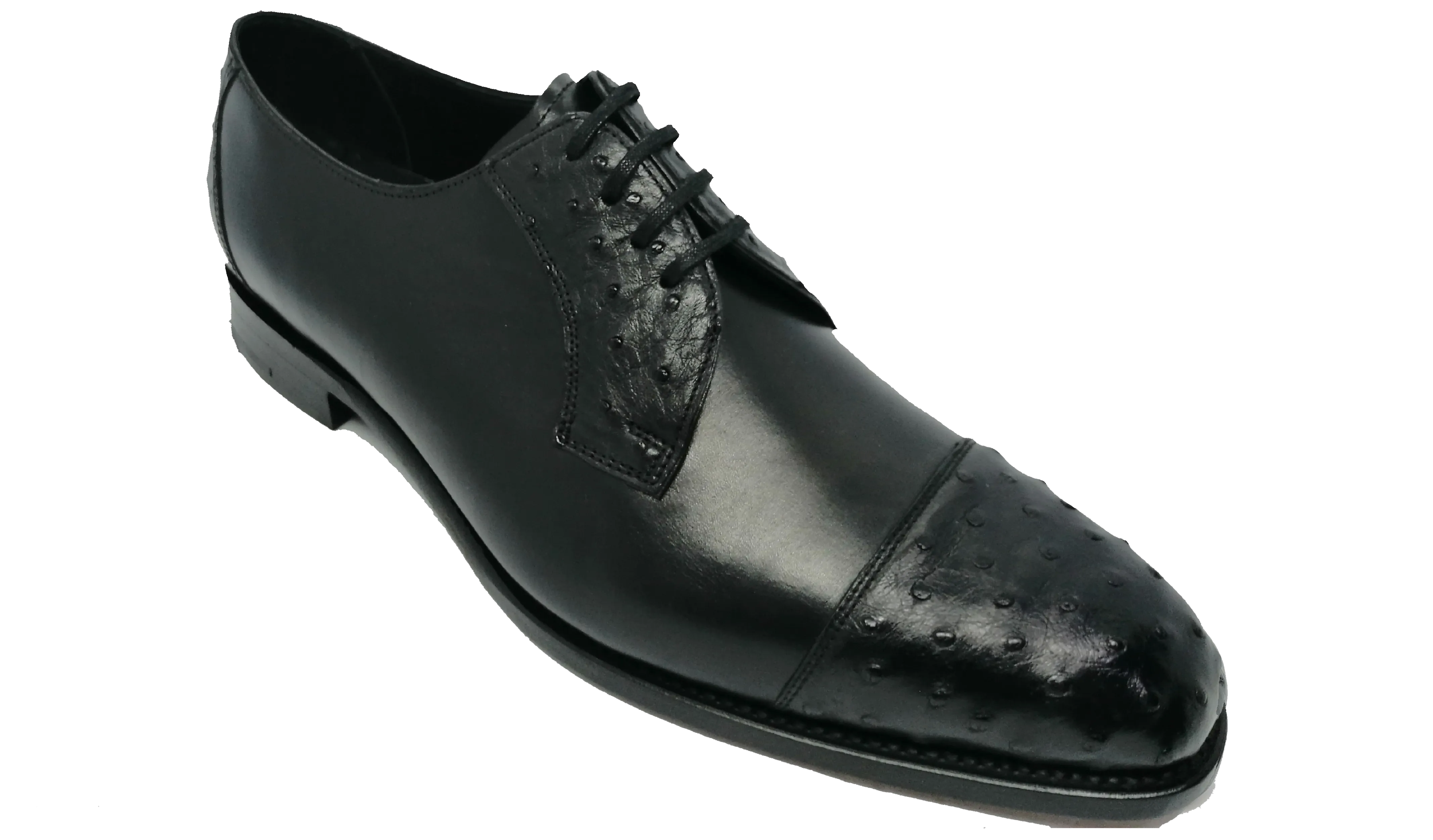 Dorchester - Black Calf / Ostrich Corporate Formal