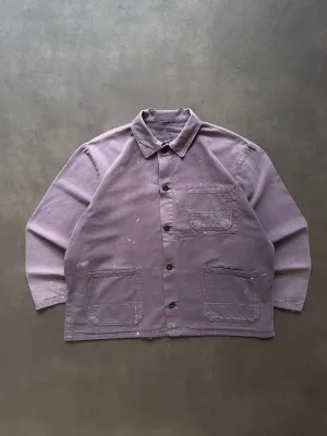 1960s French Shirt (L) Structured Collar Double Needle Hemming