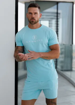 Urban Trend Look Gym King Pro Jersey Tee - Aqua Sky