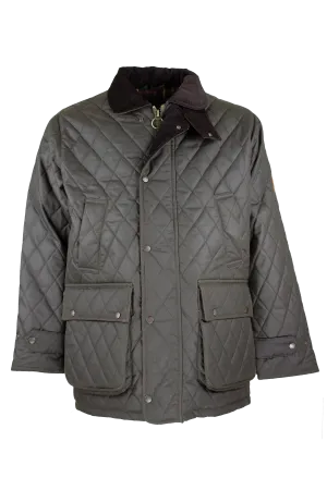 Smart Design W27 - Men's Aarhus Quilted Wax Coat - DARK OLIVE