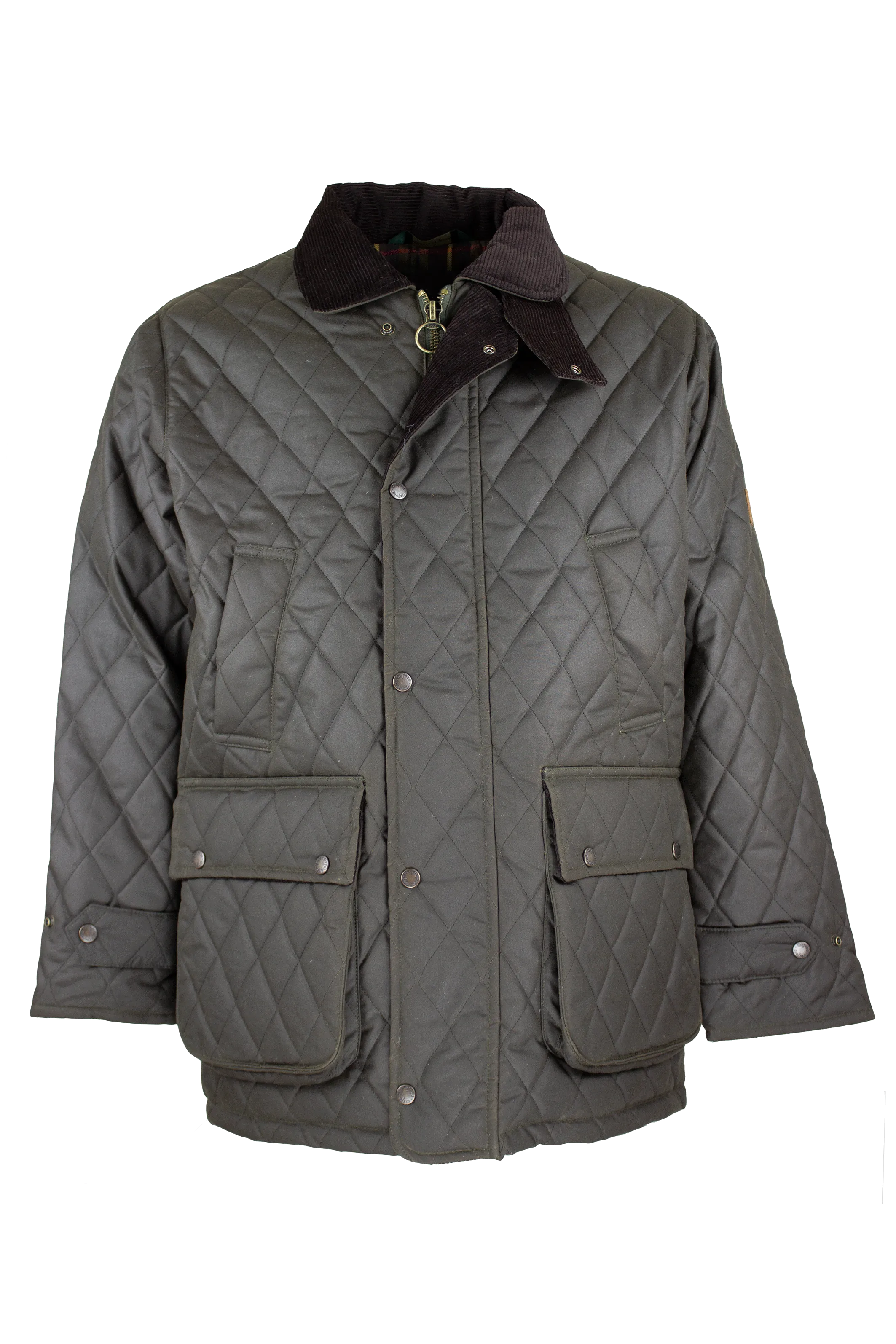W27 - Men's Aarhus Quilted Wax Coat - DARK OLIVE Rustic Ease