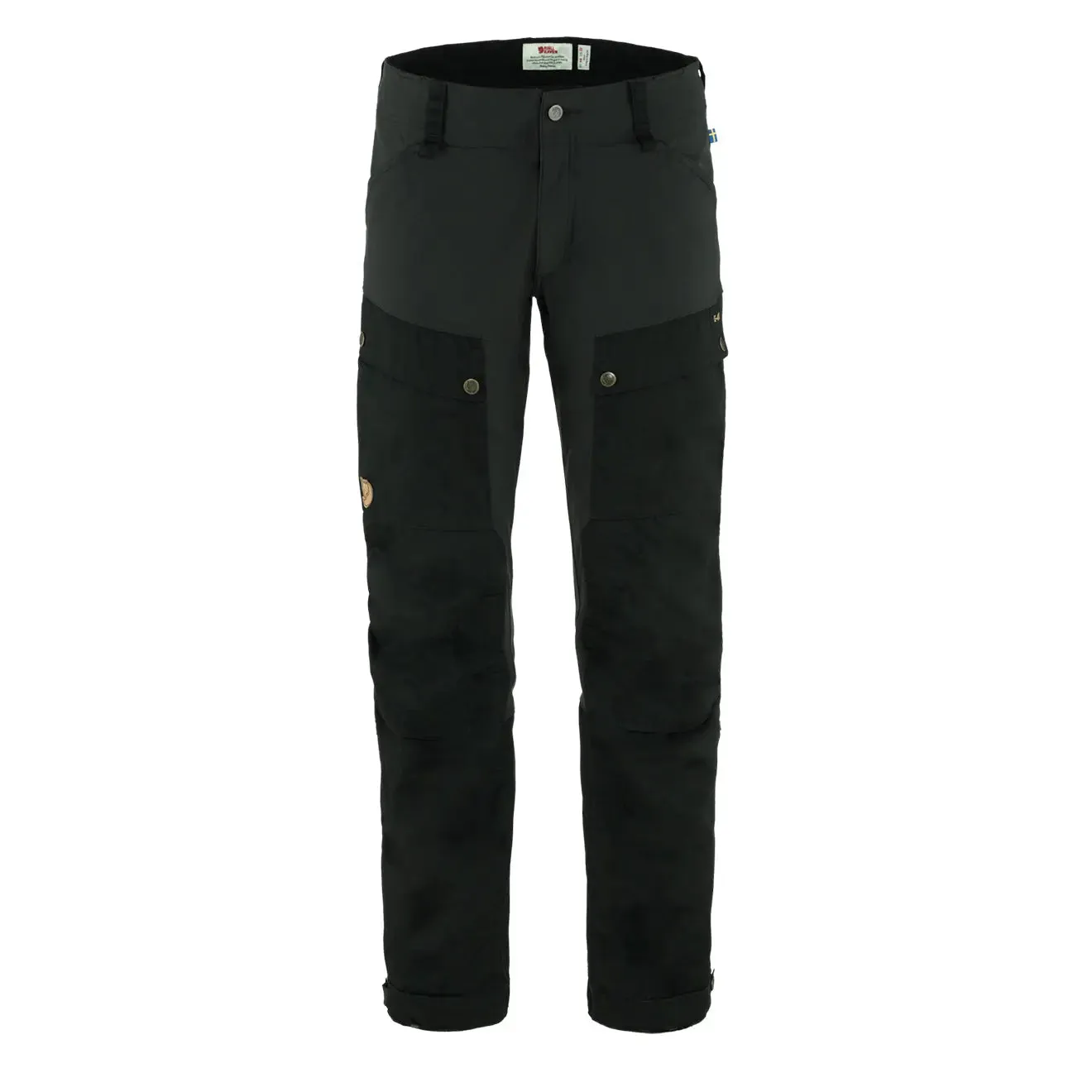 Fjallraven Keb Trousers Short Leg Black Body Contour Tough Flex
