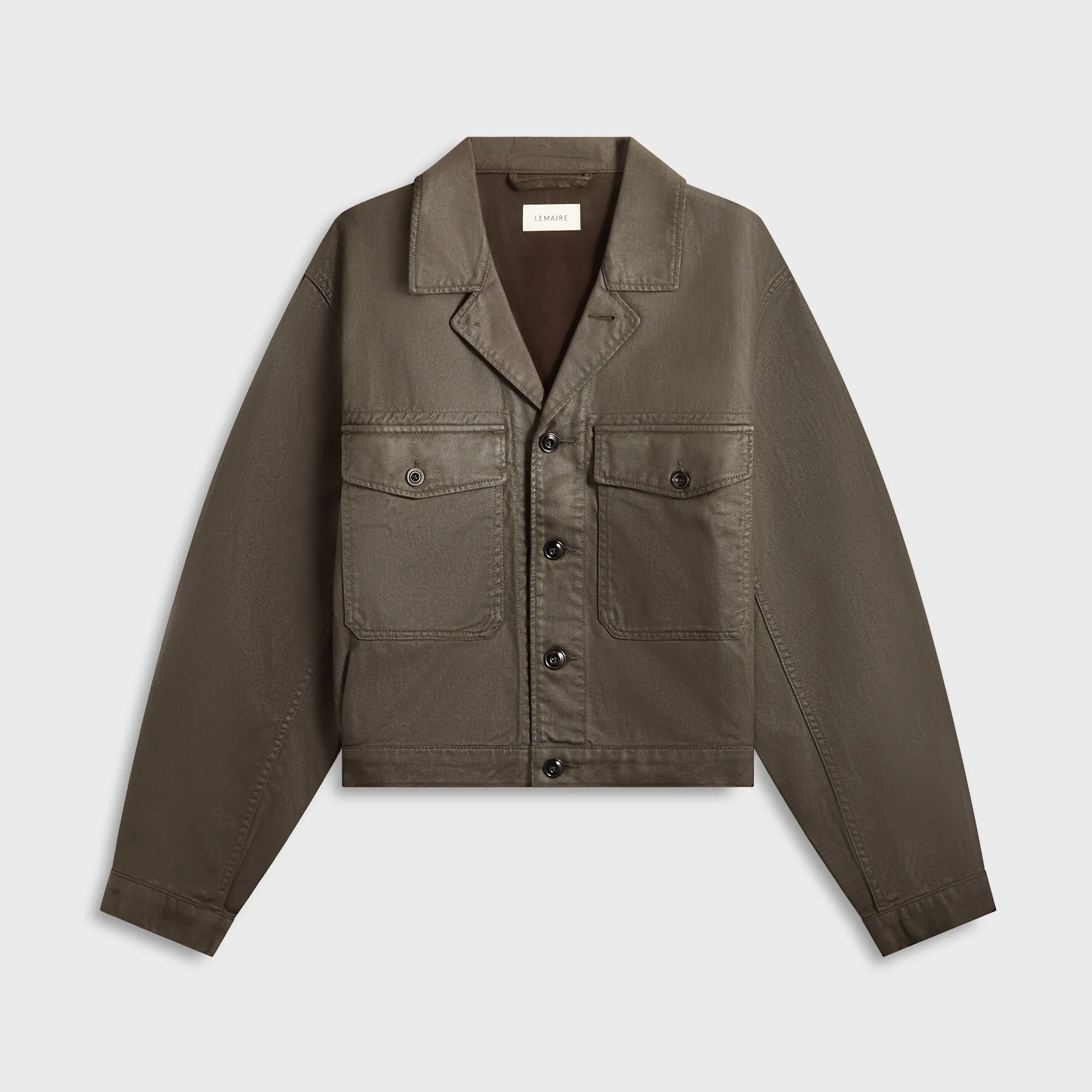 Lemaire Trucker Jacket - Dark Chocolate Hooded Comfort Fit