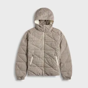 Snap Closure System Cozy Fit Moncler Psyllos Wool-Blend Hooded Down Jacket - Grey