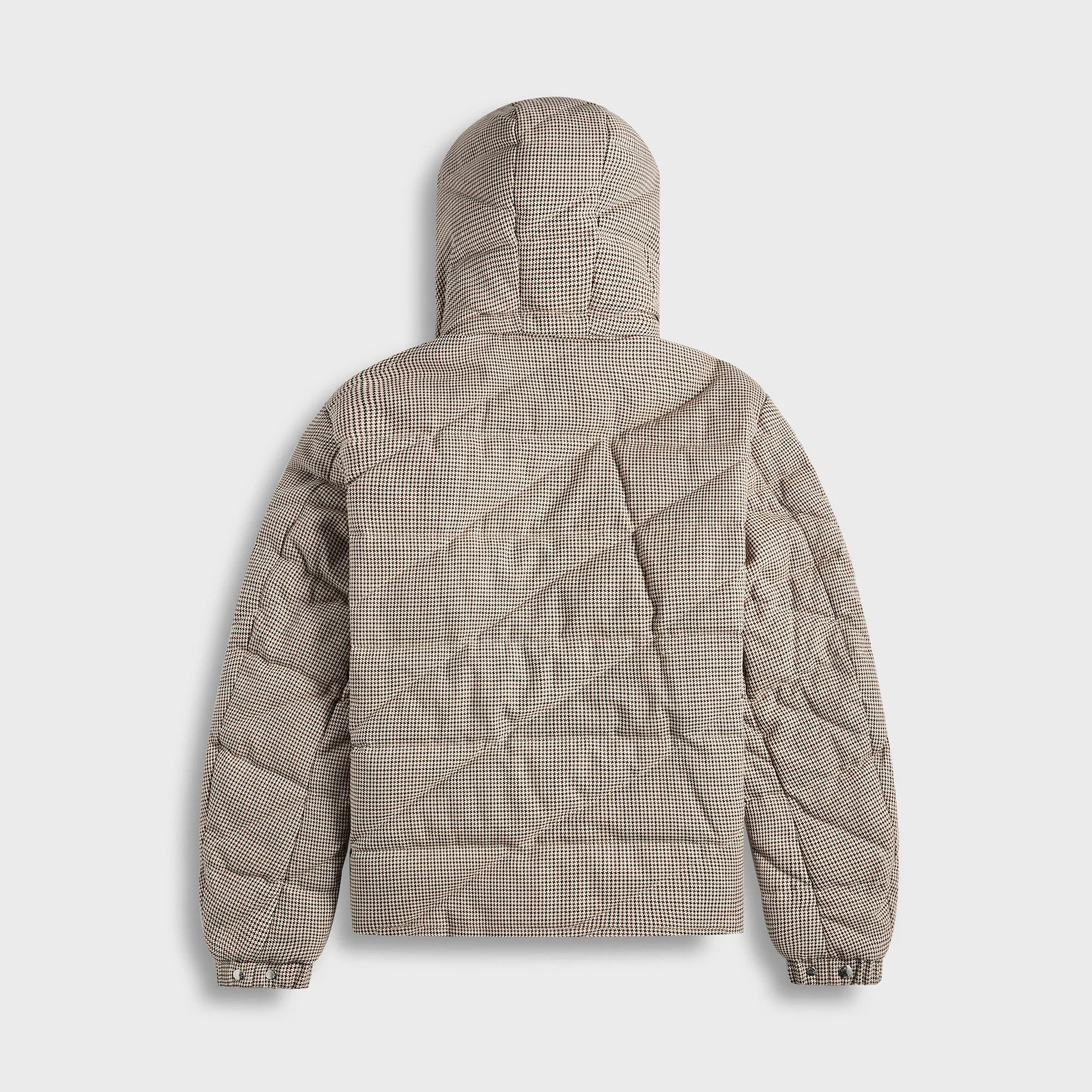 Moncler Psyllos Wool-Blend Hooded Down Jacket - Grey Zipper Closure Mechanism