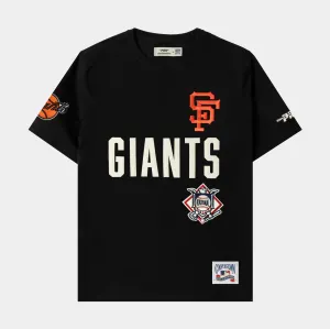 Soft and Stylish On-the-Go Fashion MLB San Francisco Giants Original Mens Short Sleeve Shirt (Black/White)