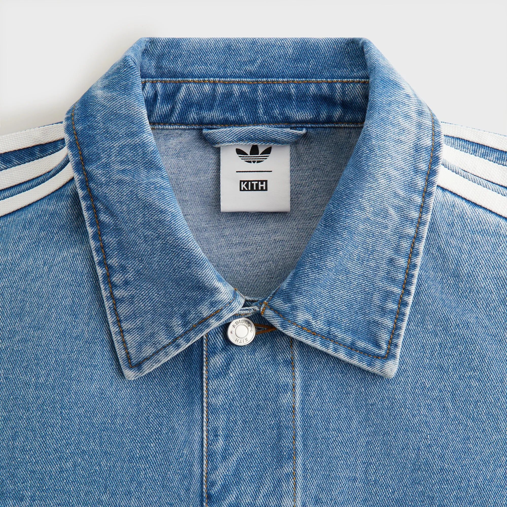 Kith for adidas Football Denim Jacket - Blue No Smell Flexible Waistband