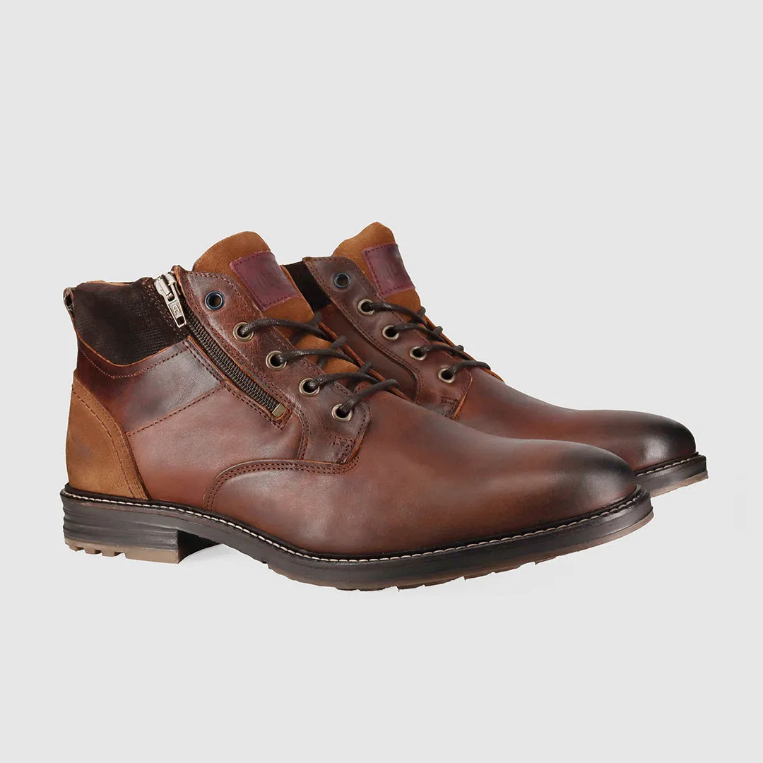 Modern Snow Season Nash Lace Up Boots Cognac
