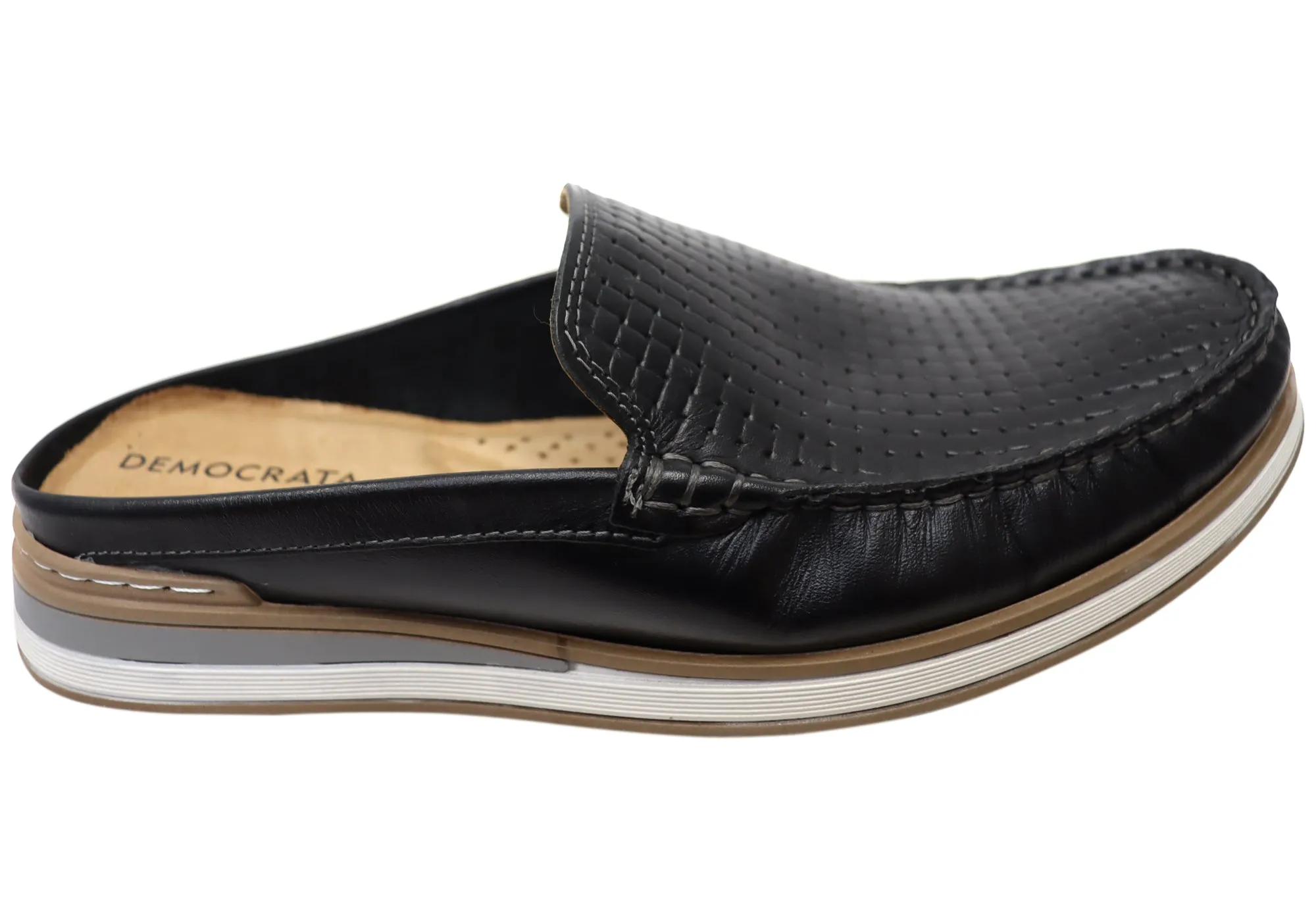 Democrata Terri Mens Leather Slip On Comfortable Shoes Made In Brazil Refined Presence Scandi Clean