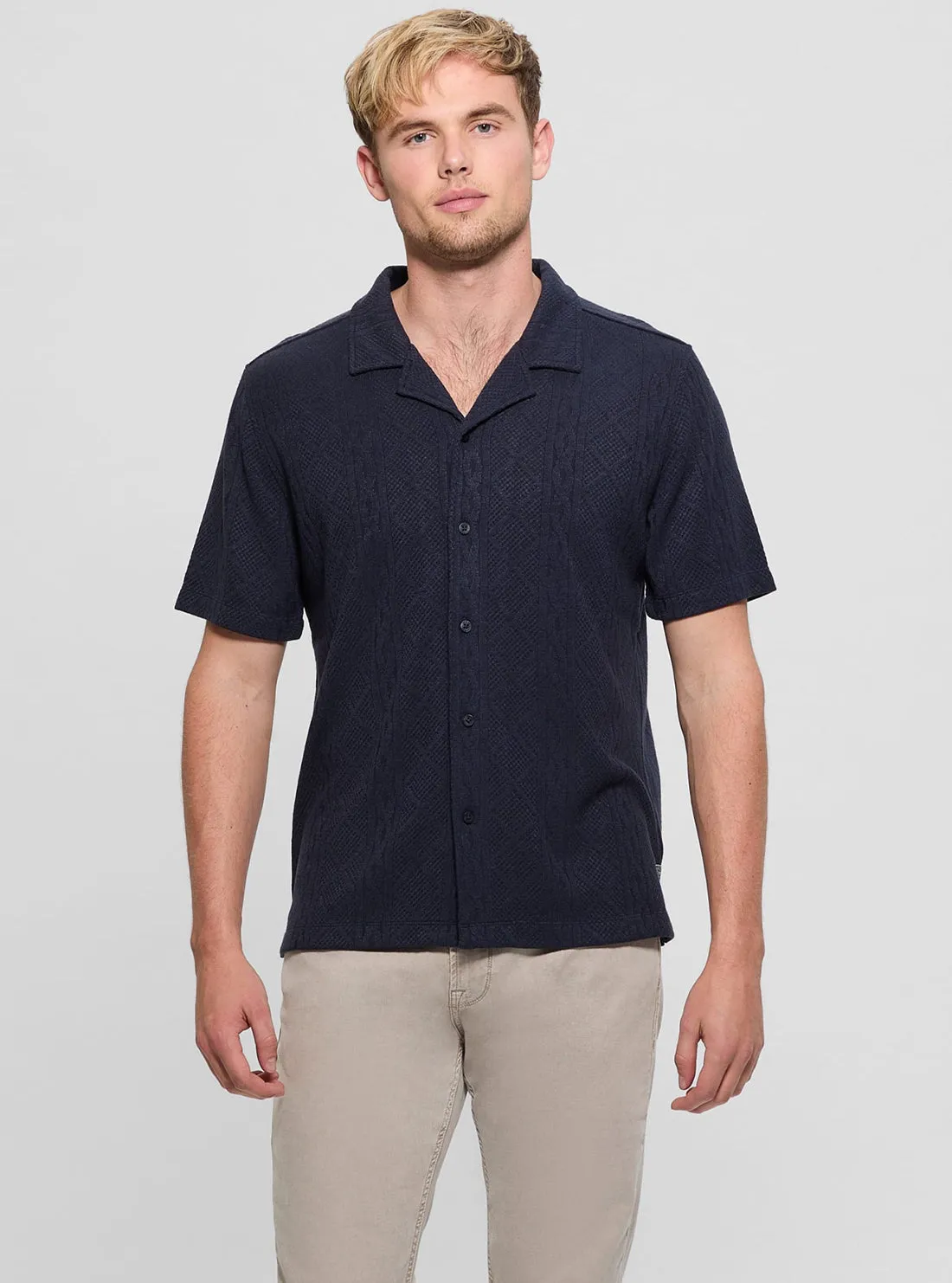 Travel Companion Navy Anderson Knit Shirt