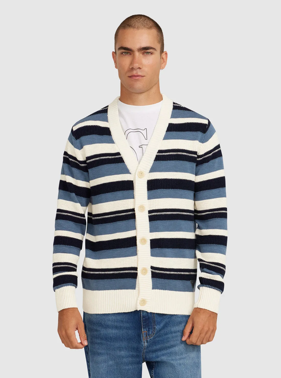 Navy Florry Striped Cardigan product cost effectiveness Effortless Fashion