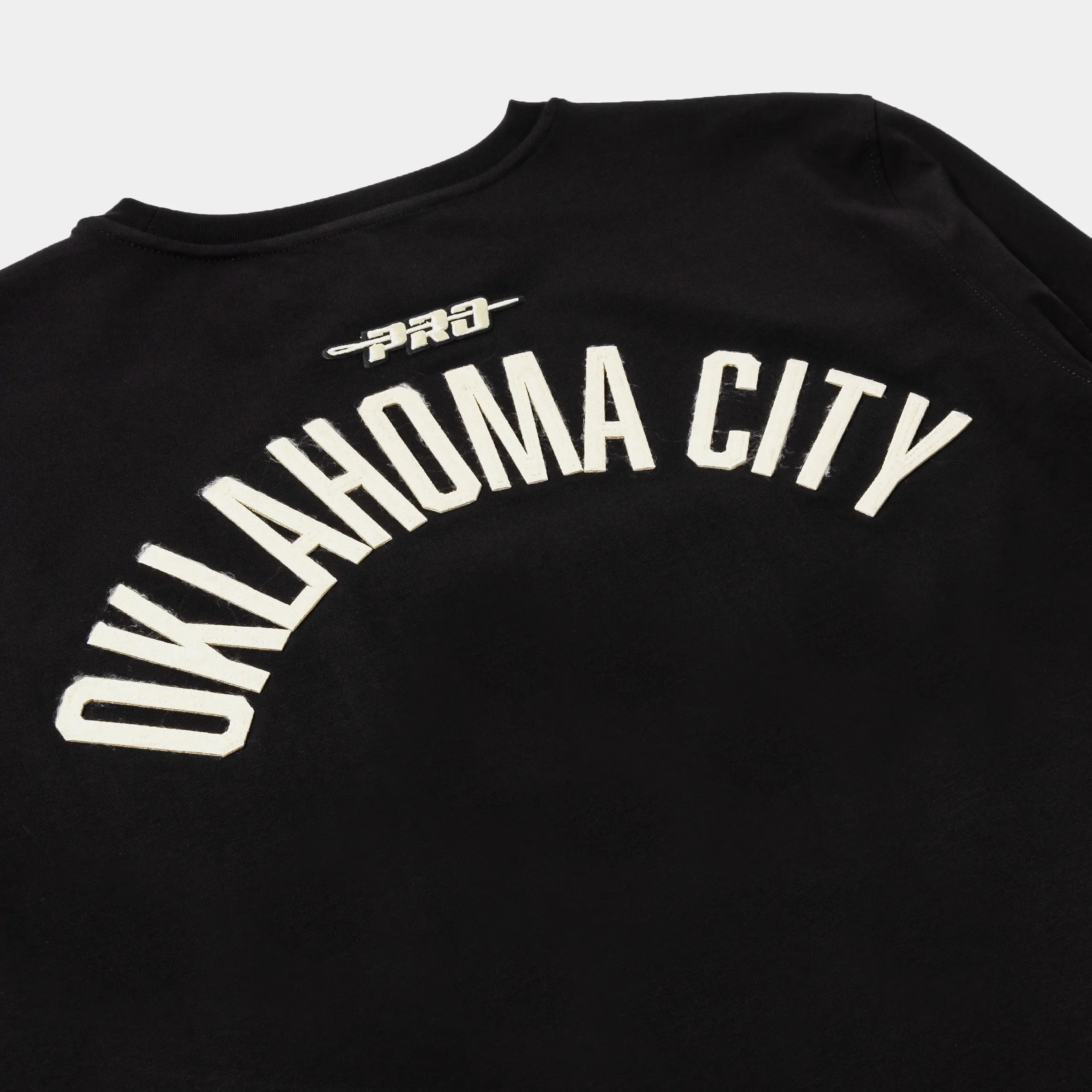 Minimalist Design Multi Panel Design NBA Oklahoma City Thunder Original Mens Short Sleeve Shirt (Black/White)