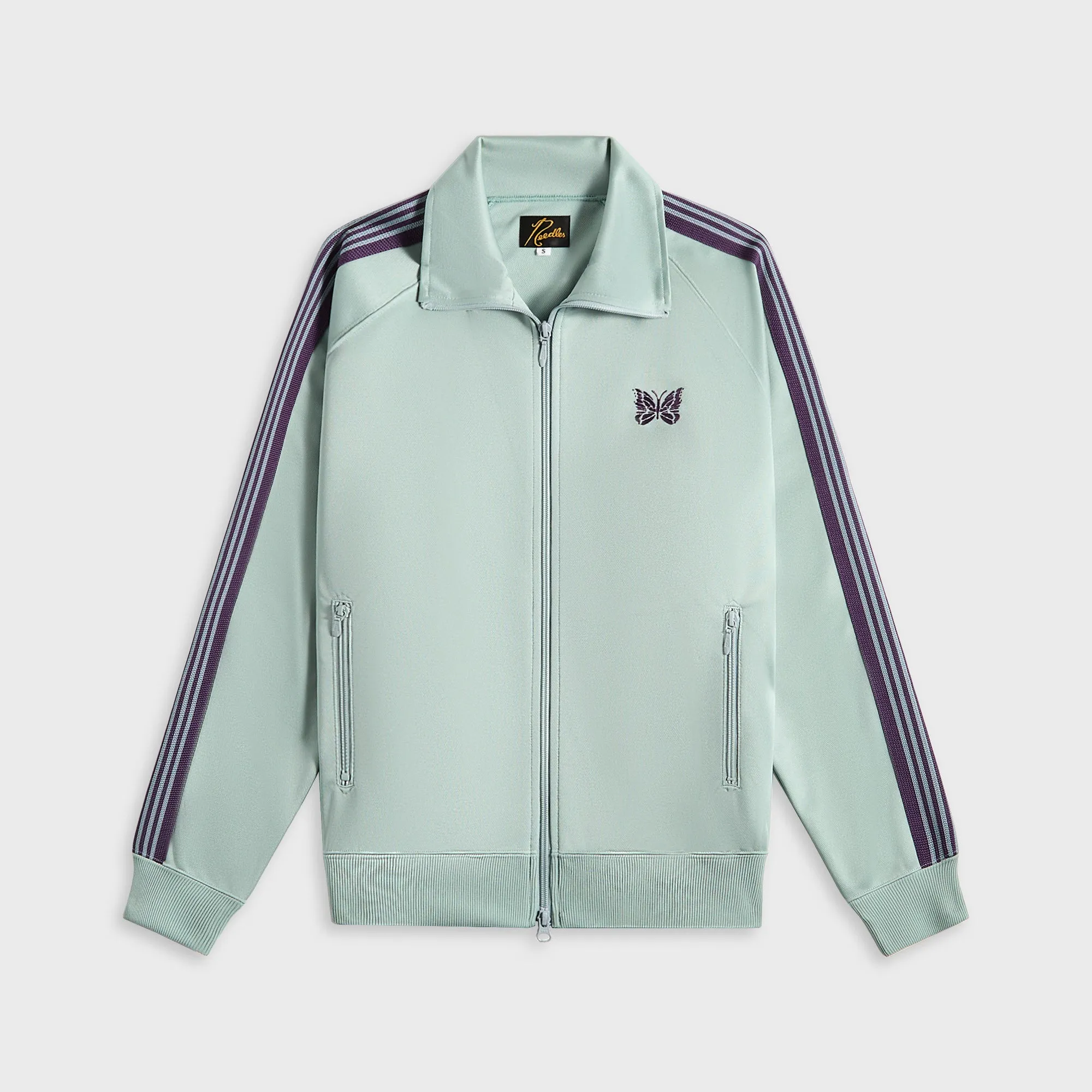 Needles Track Jacket Poly Smooth - Sax Timeless Fit Style Compact Layer