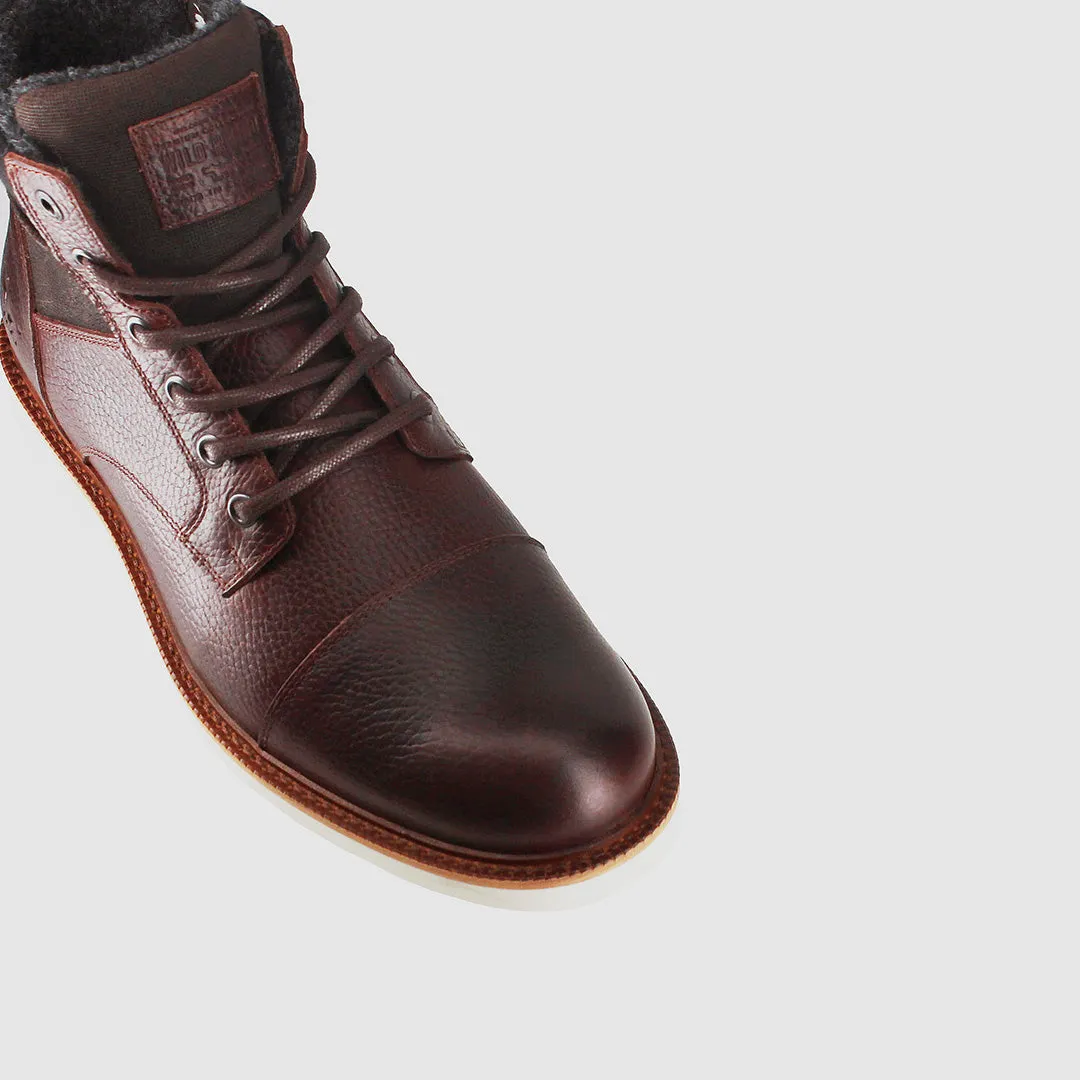 Light Step Ultimate Grip Tread Nepean Lace Up Boots Dark Brown