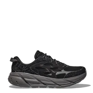 Hoka Elite Terrain System Clifton L Suede Trainer Black / Satellite Grey Trend Hot