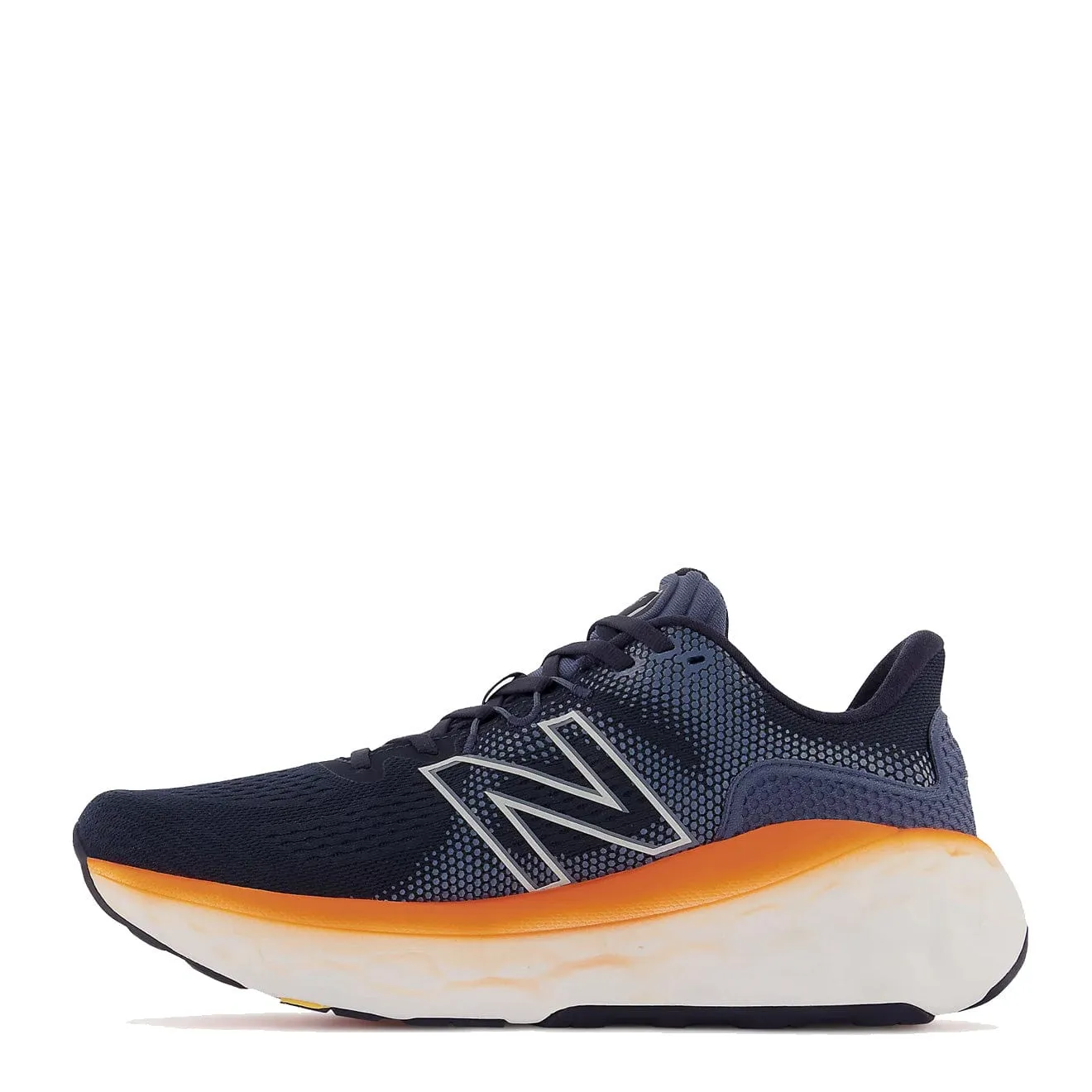 New Balance Fresh Foam More v3 Eclipse / Vibrant Orange Feather Light City Adventure Yoga Base