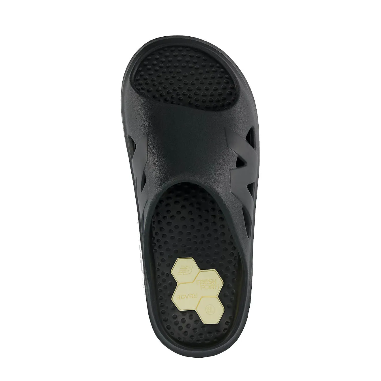 Slip On Sustainable Leather New Balance FreshFoam RCVRY Slide Trainer Phantom / Parchment