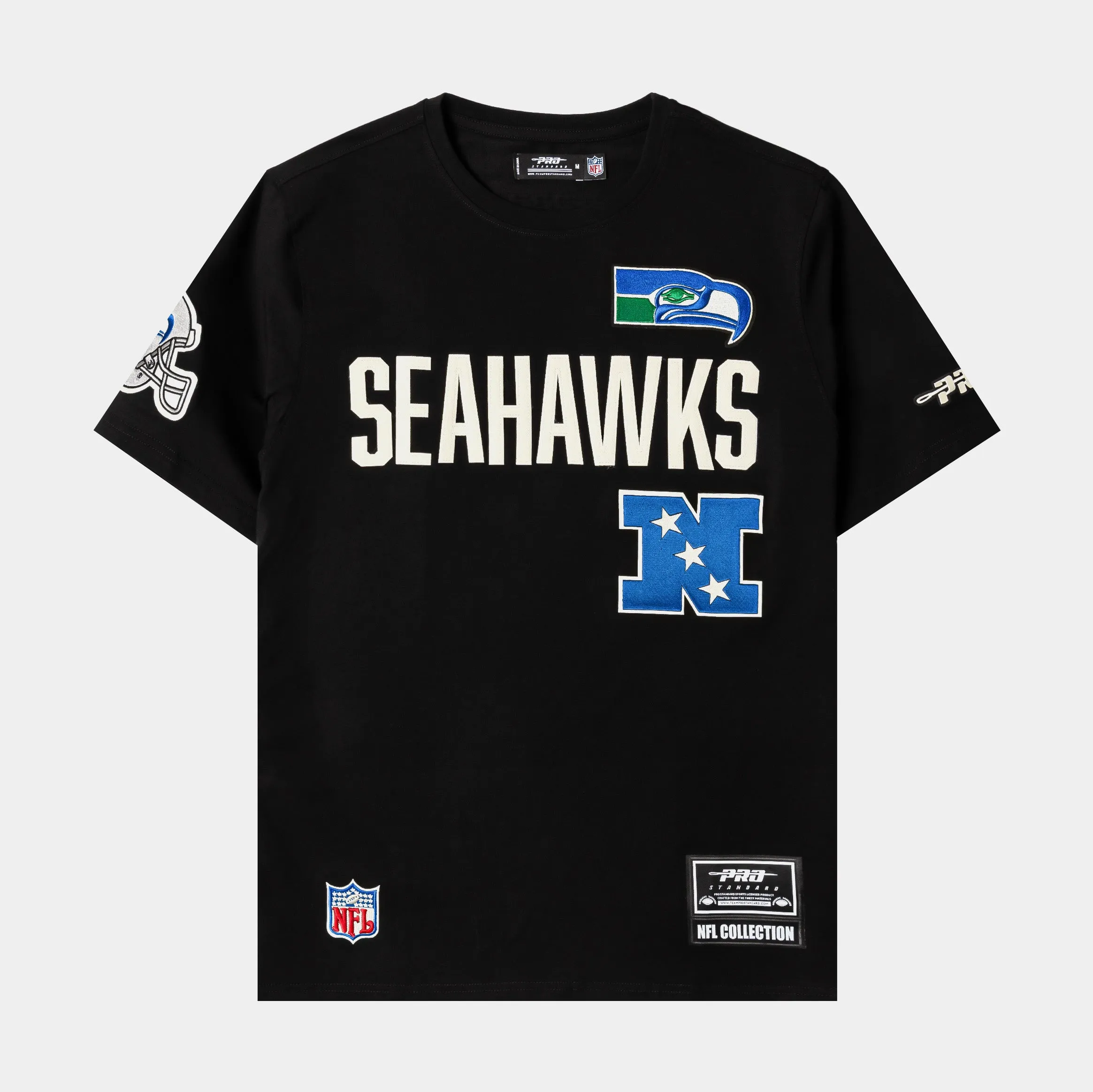 NFL Seattle Seahawks Original Mens Short Sleeve Shirt (Black/White) Animal print wildness