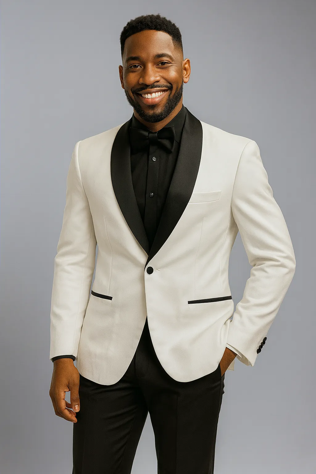 Mazari 5920 4-Way Stretch Tux Blazer BLack Daily Wear UV Protective Coating