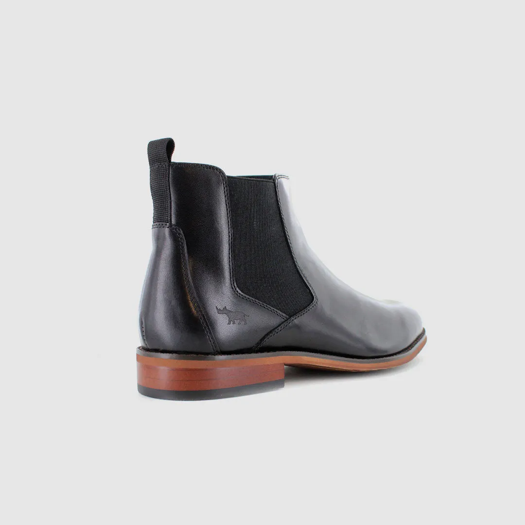 Breathable Windy Weather Shock Absorbing Functional Minimalist Noah Chelsea Boots Black