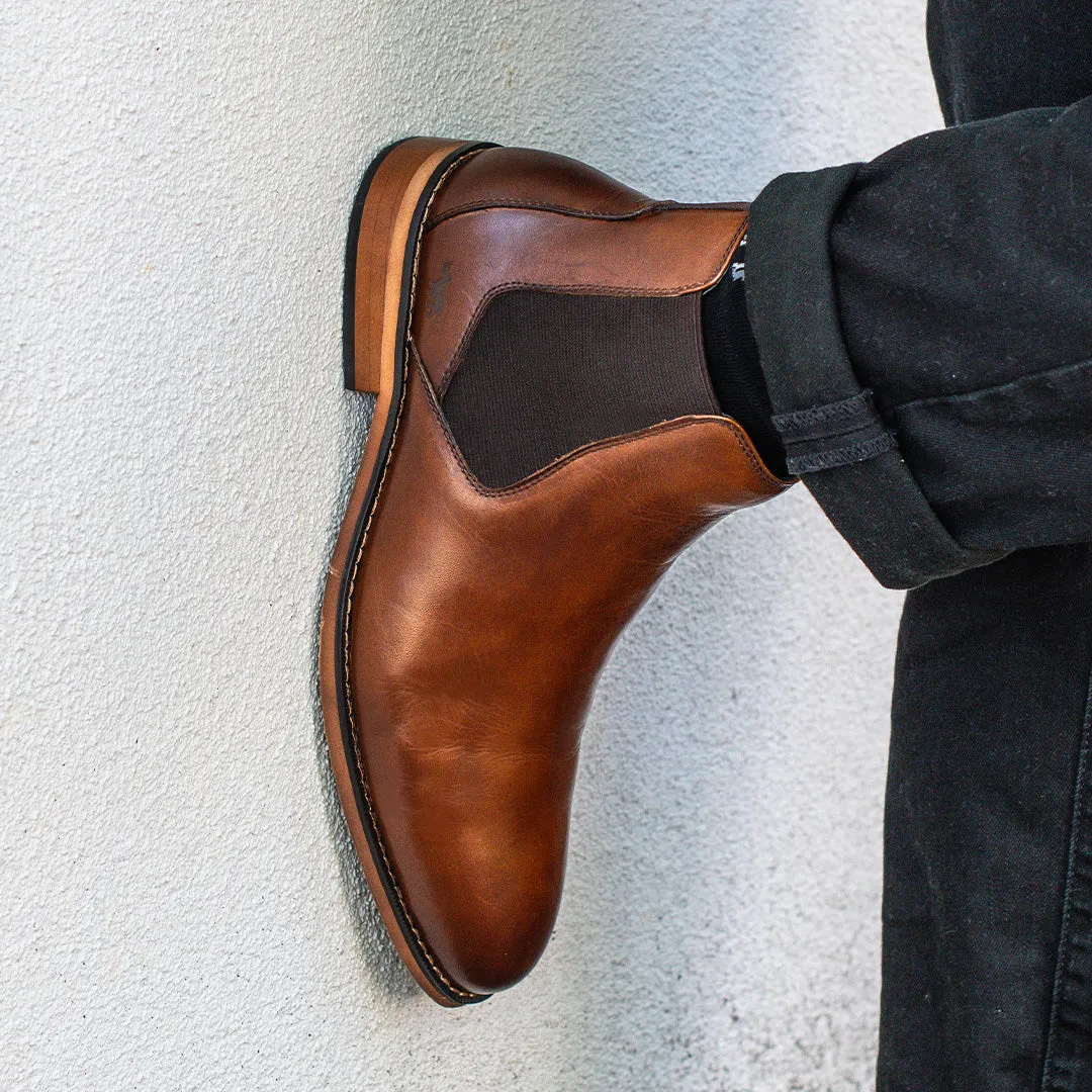 Noah Chelsea Boots Tan Flexible Comfort