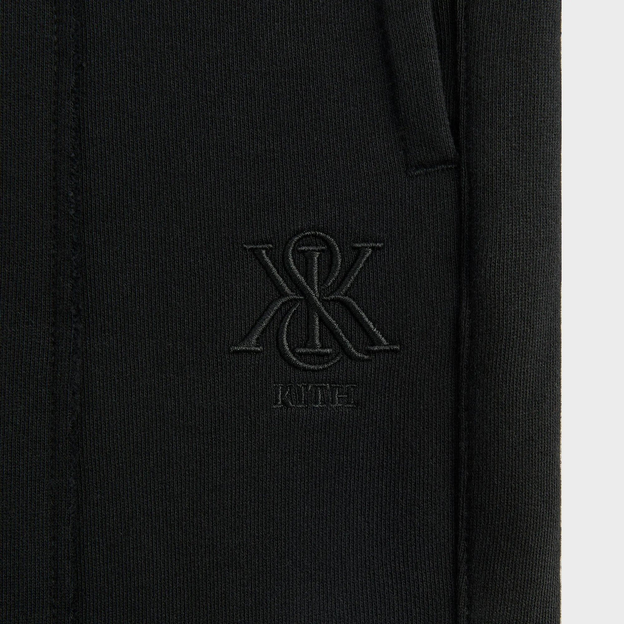 Kith Bryson Panelled Sweatpant - Black Flexible Gusset Double Needle Stitching