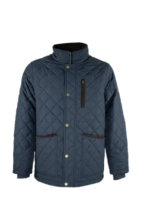 MJ003 - Men's Aron Quilted Jacket - NAVY Sun Beam